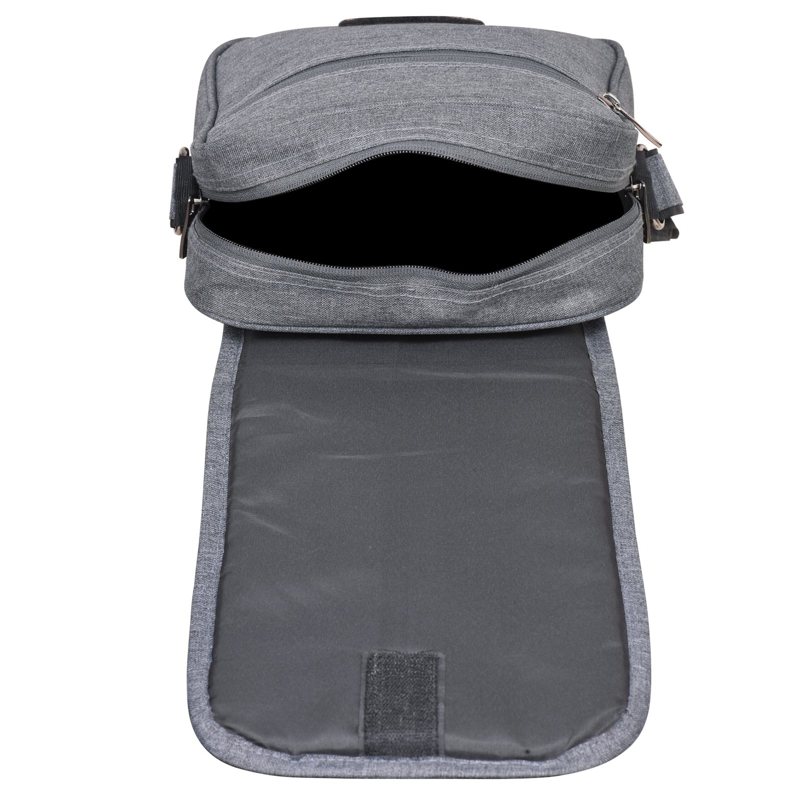 Grey Casual Linen Textured Cross Body Sling Bag SL07