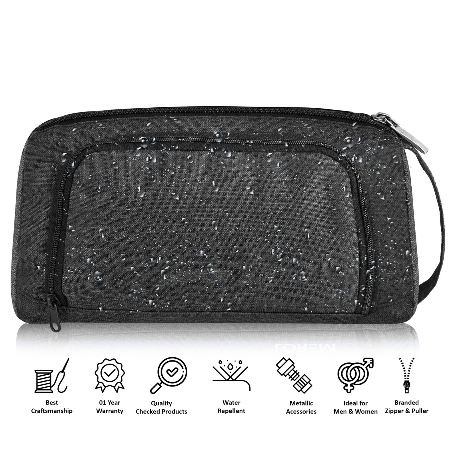 Grey Linen PVC Material Large Stationary Organizer OG10