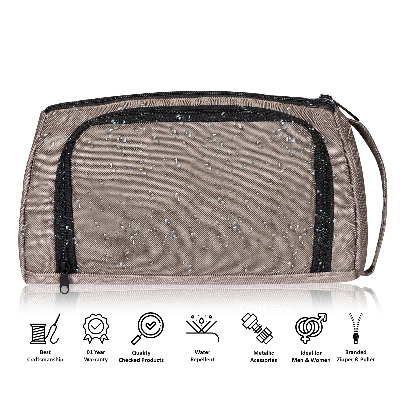 Grey & Black PVC Coated Matty Fabric Material Large Stationary Organizer OG12