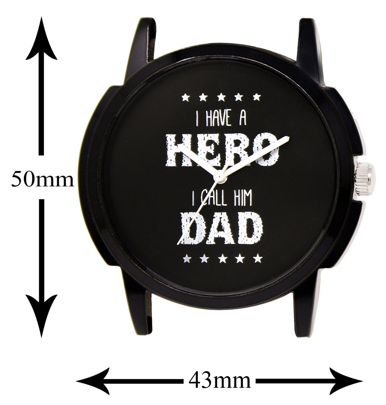 Black Hero Dad Analog Watch For Men LR07
