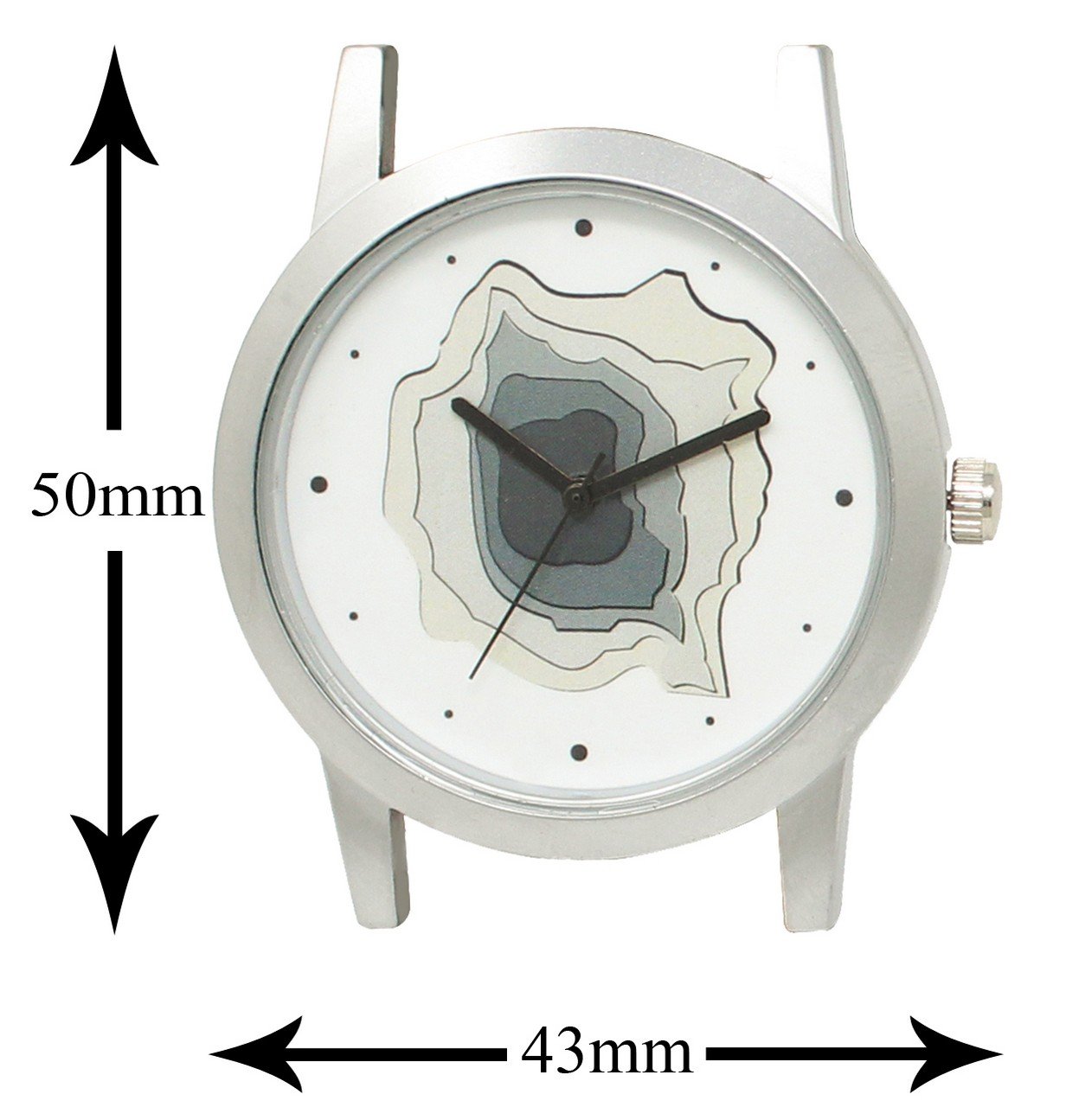 White 3D Look Analog Watch For Men LR09