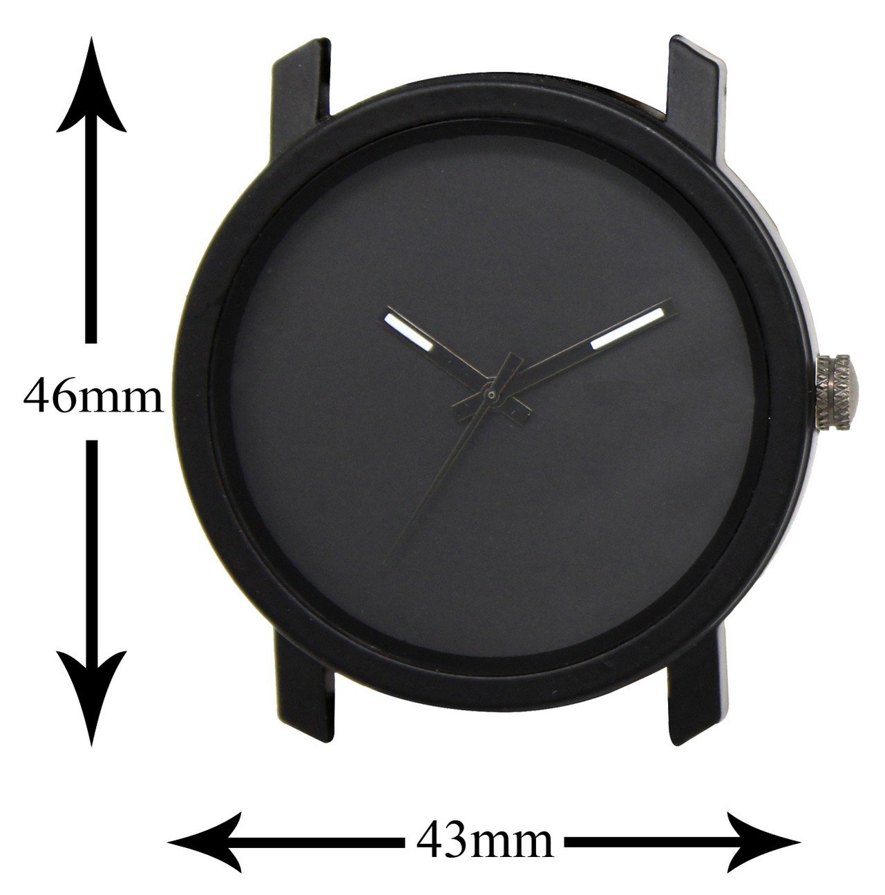Black Plain Analog Watch For Men LR21