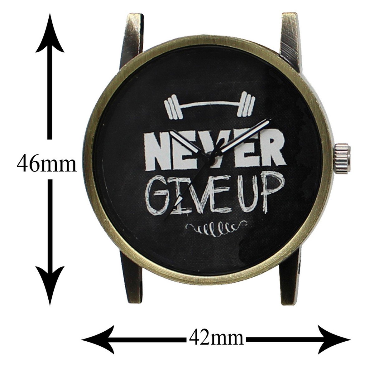 Black Never GiveUp Analog Watch For Men LR27