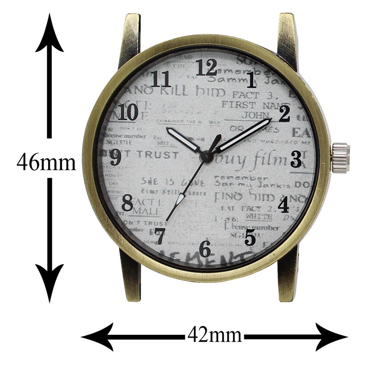 White News paper Analog Watch For Men LR28