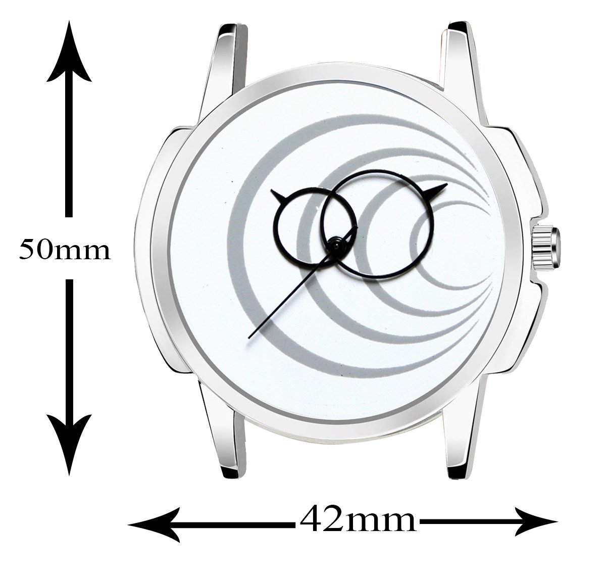 White Round Analog Watch For Men LR63