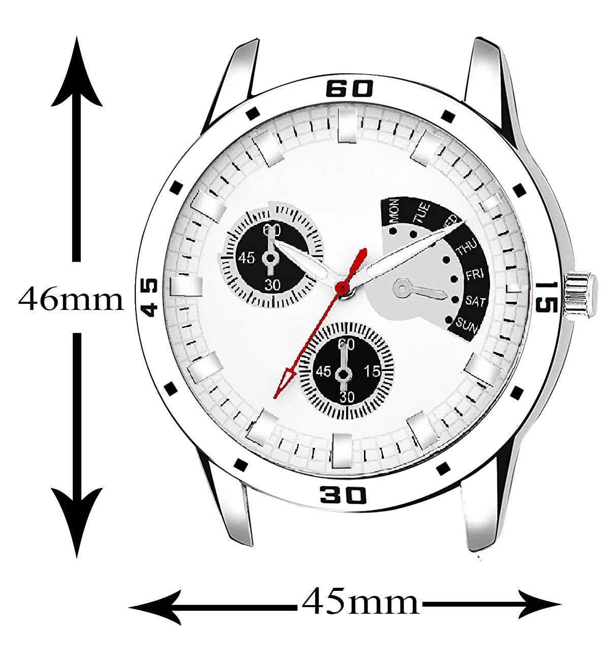 Silver Smiley Analog Watch For Men LR101