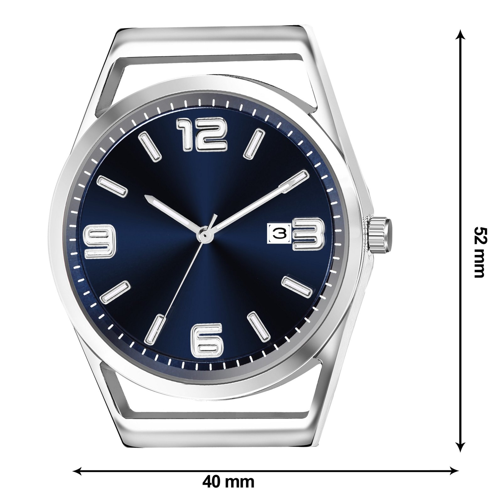 Blue Dial Date Function Analog Watch For Men LR154