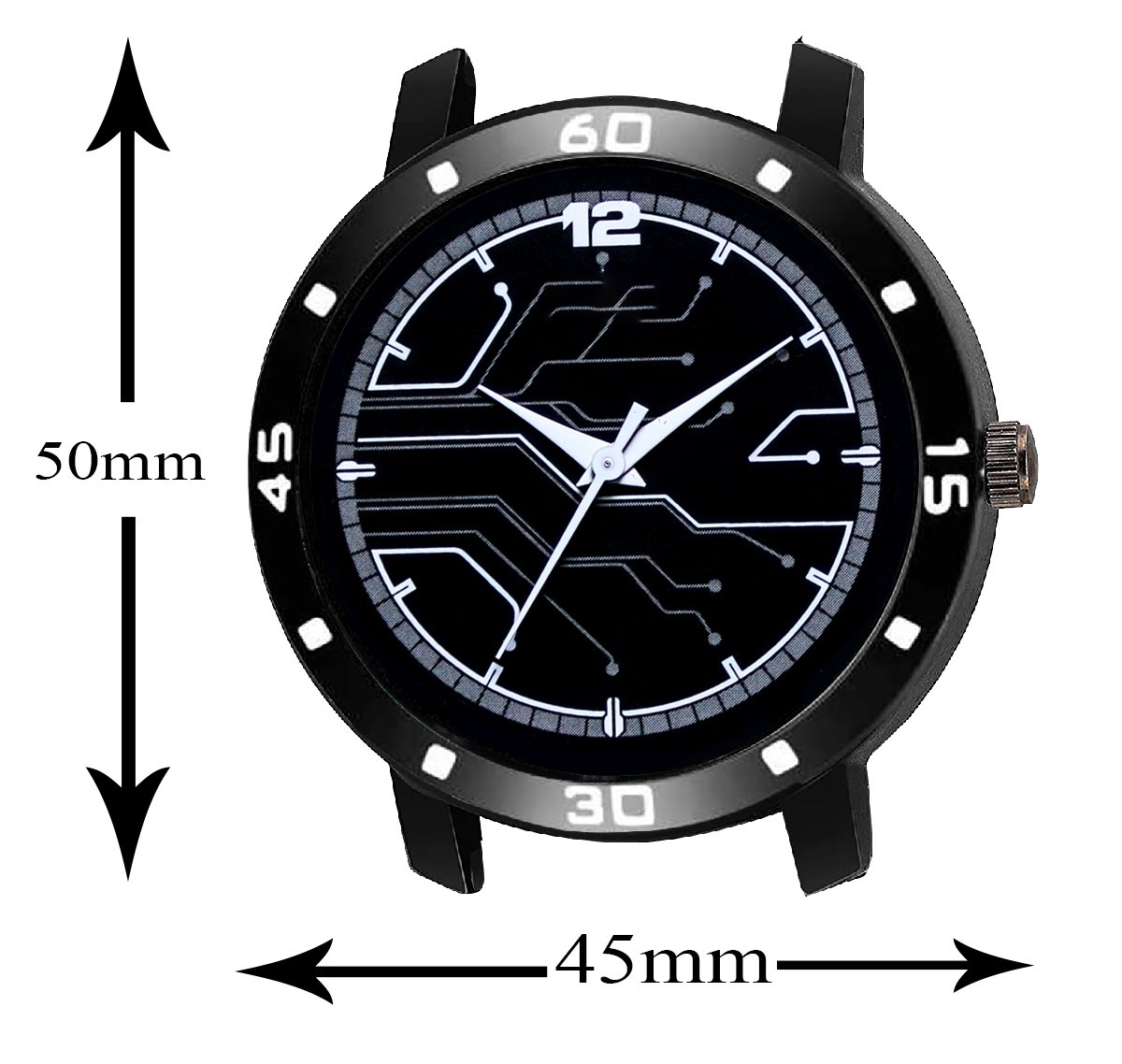 Black Professional Look Analog Watch For Men LR113