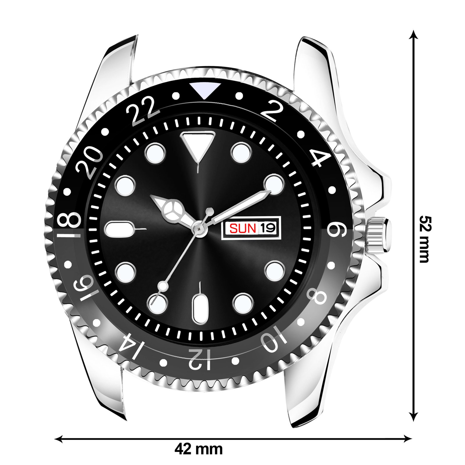 Black Day-Date Function Casual Watch For Men LR129