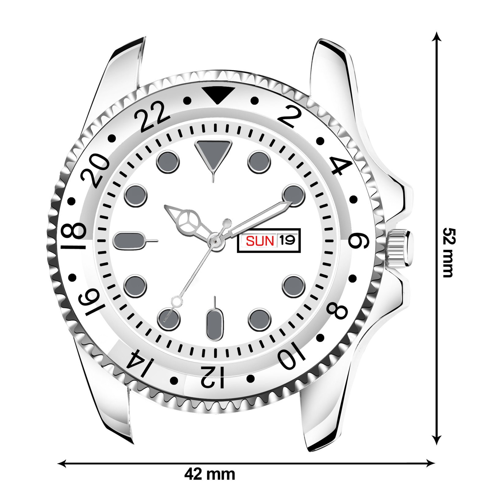 Silver Day-Date Function Casual Watch For Men LR131
