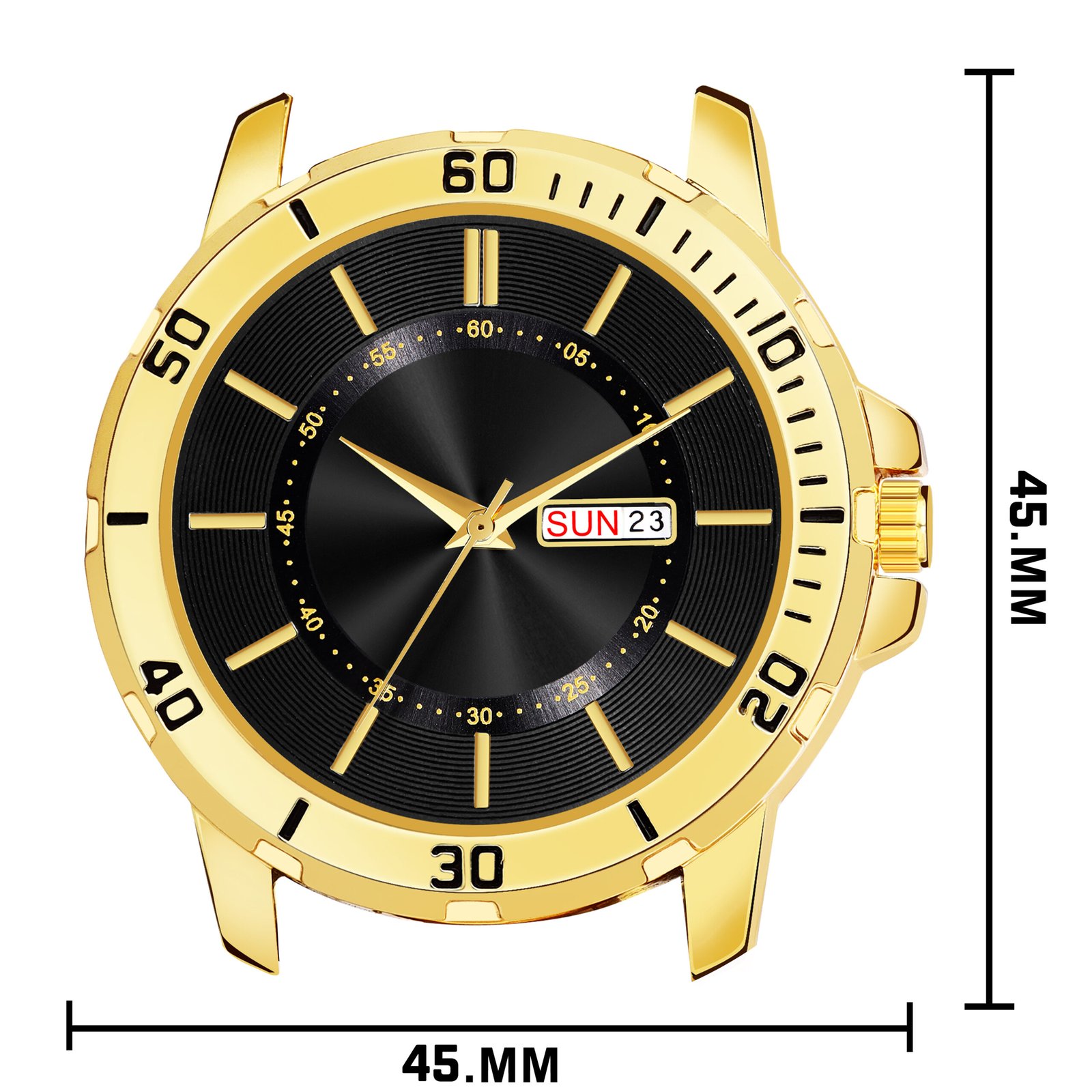 Black Day-Date Function Casual Watch For Men LR132