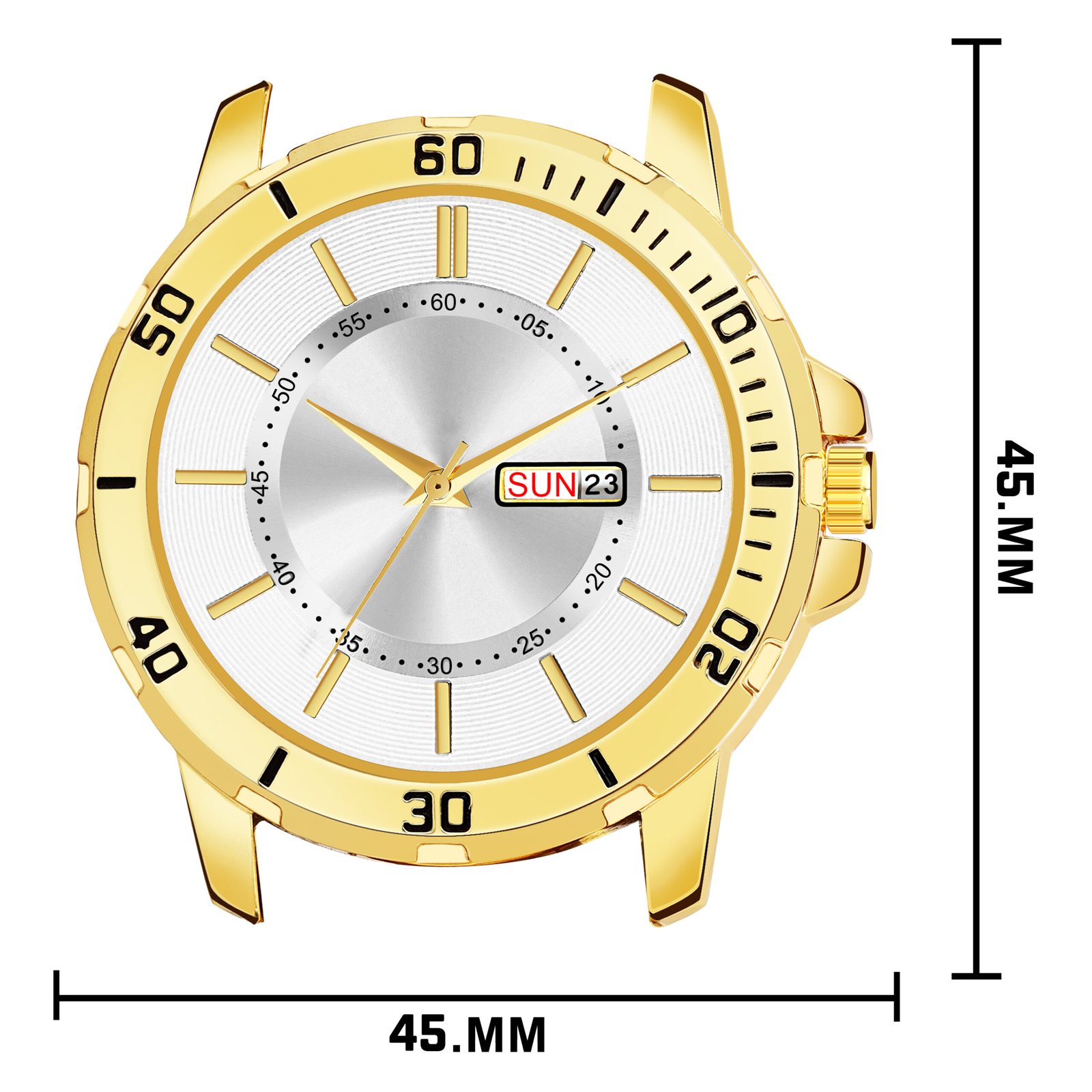 Silver Day-Date Function Casual Watch For Men LR133