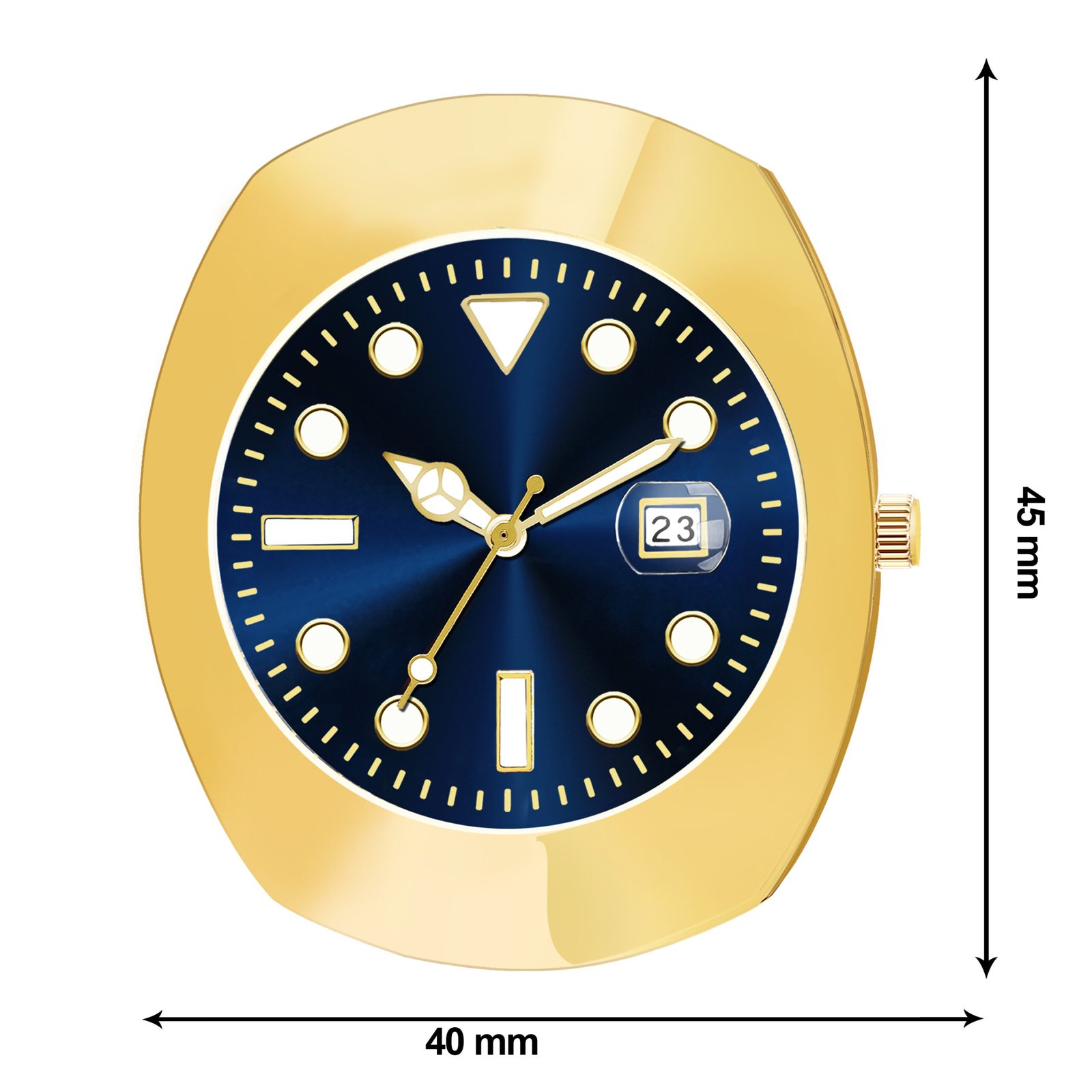 Golden Intermesh Stainless Steel Strap Analog Watch For Men LR139