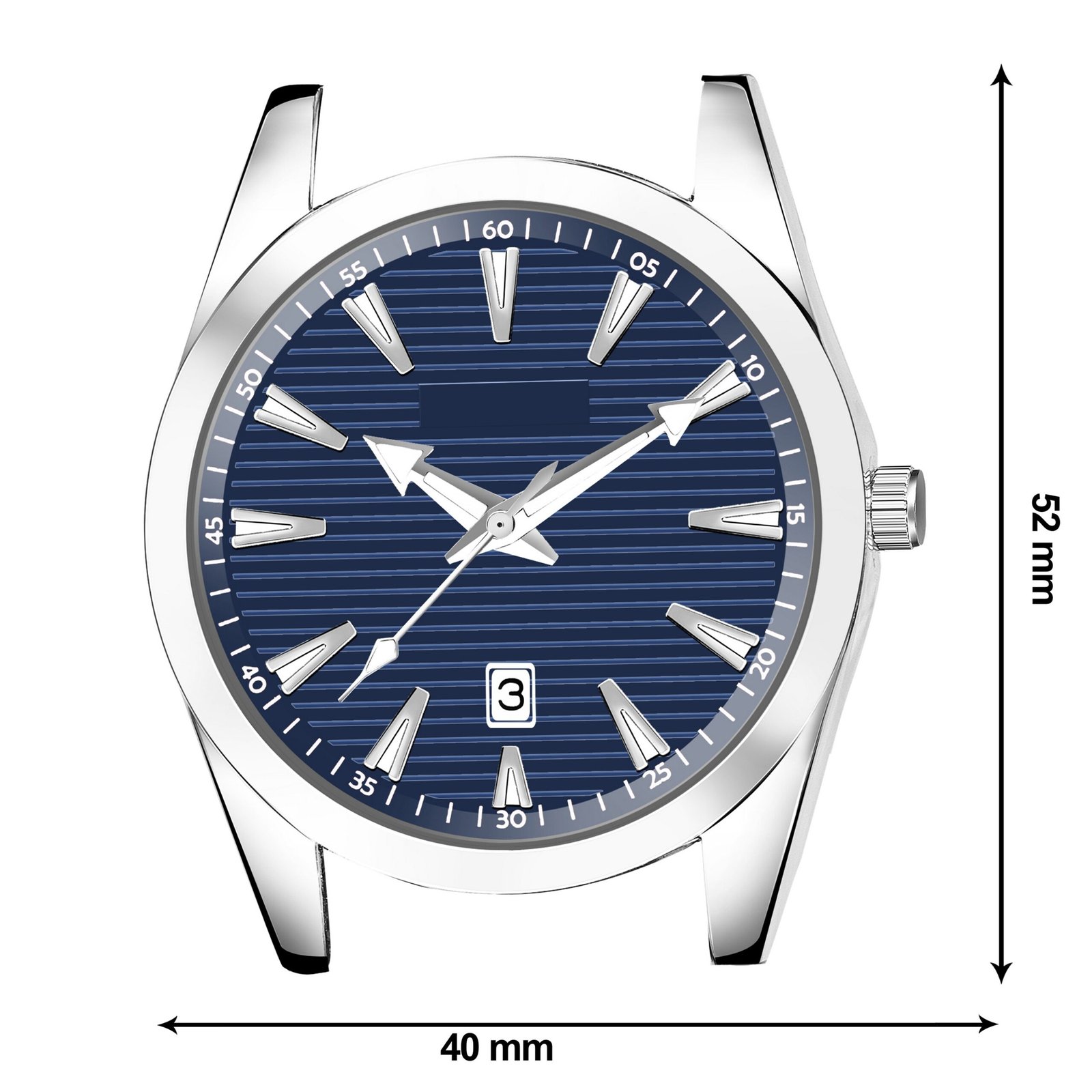 Blue Dial Date Function Analog Watch For Men LR149