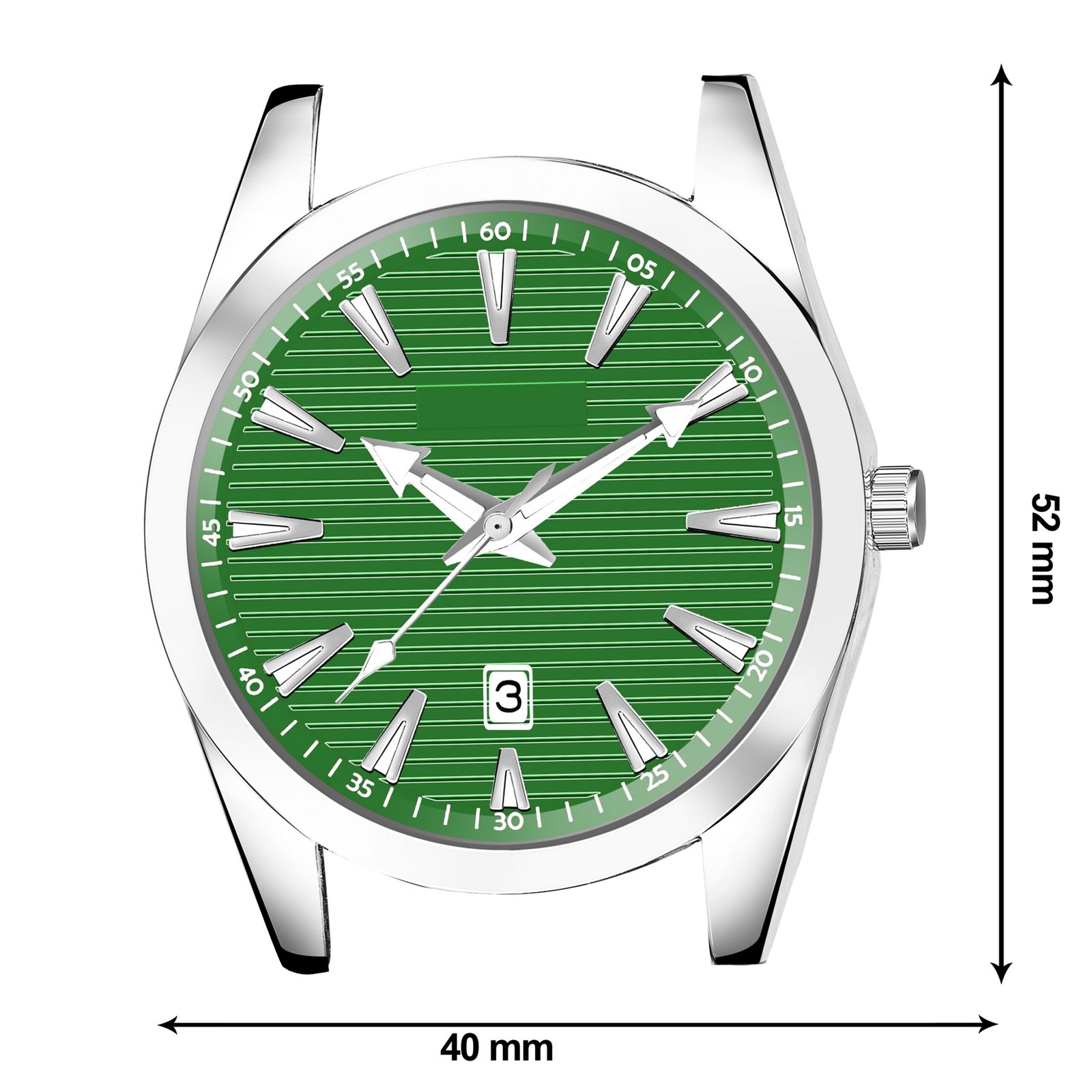 Green Dial Date Function Analog Watch For Men LR150