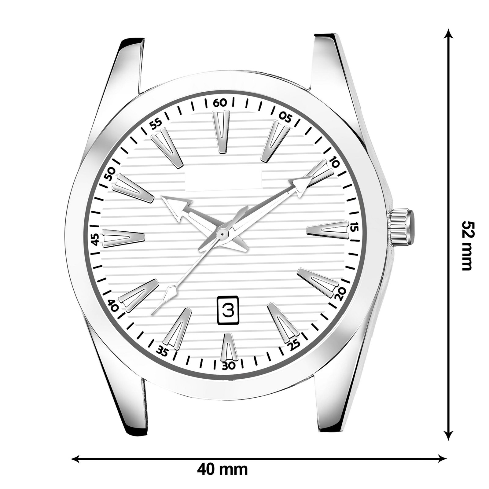 White Dial Date Function Analog Watch For Men LR152