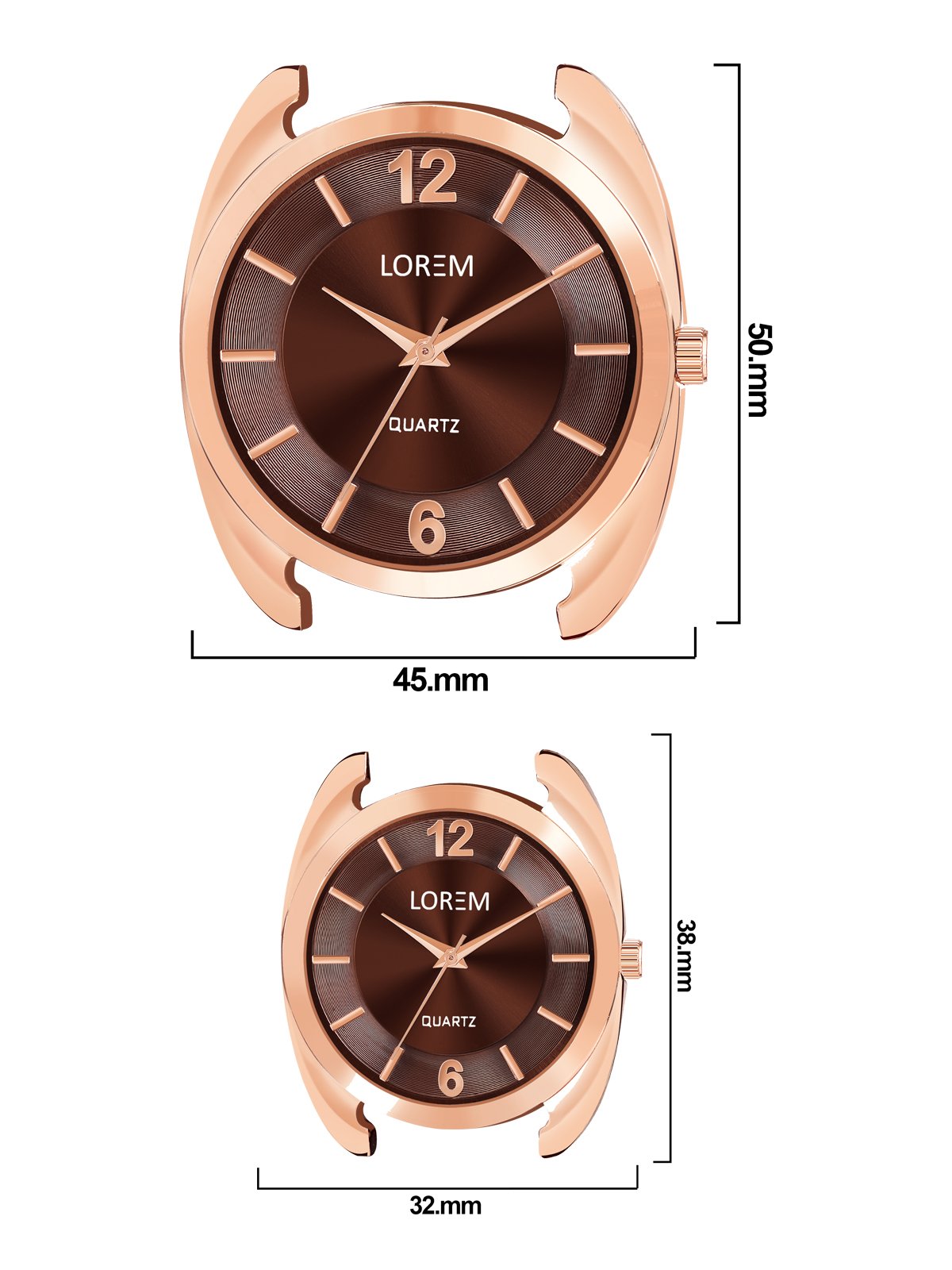 Brown Stylish Dial Analog Watch For Lovely Couple LR77-LR324