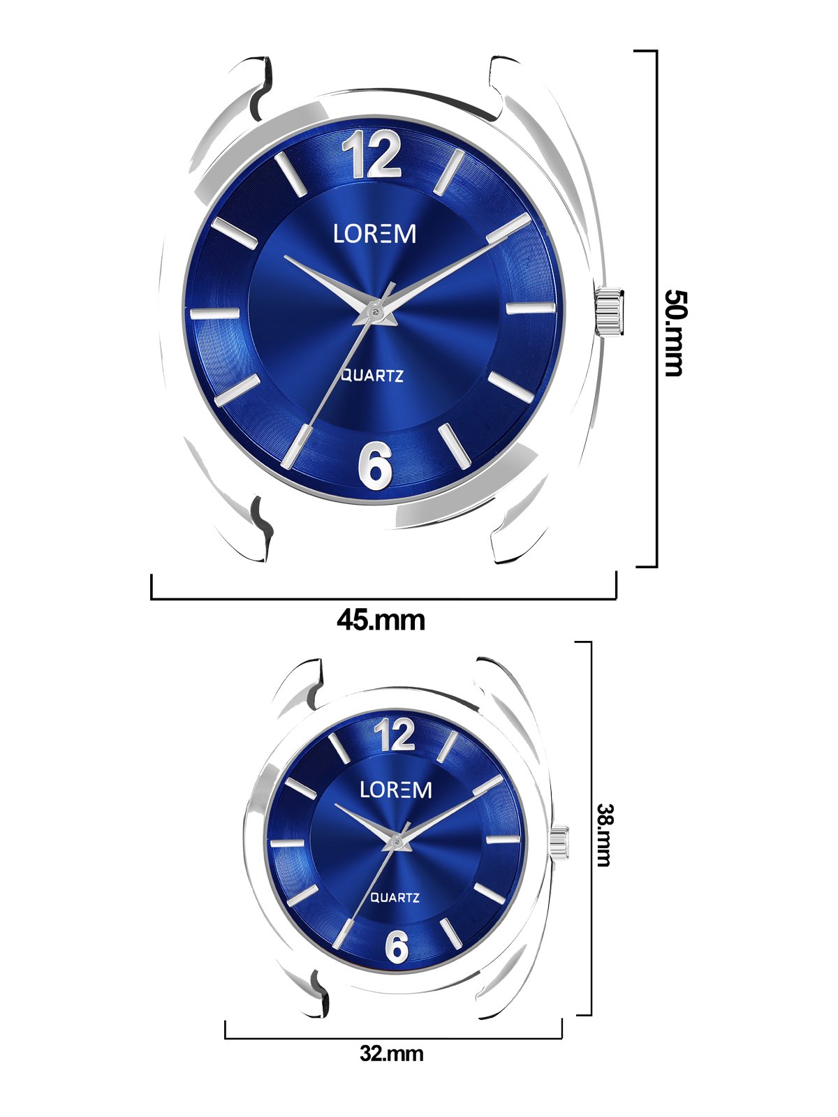 Blue Stylish Dial Analog Watch For Lovely Couple LR80-LR327