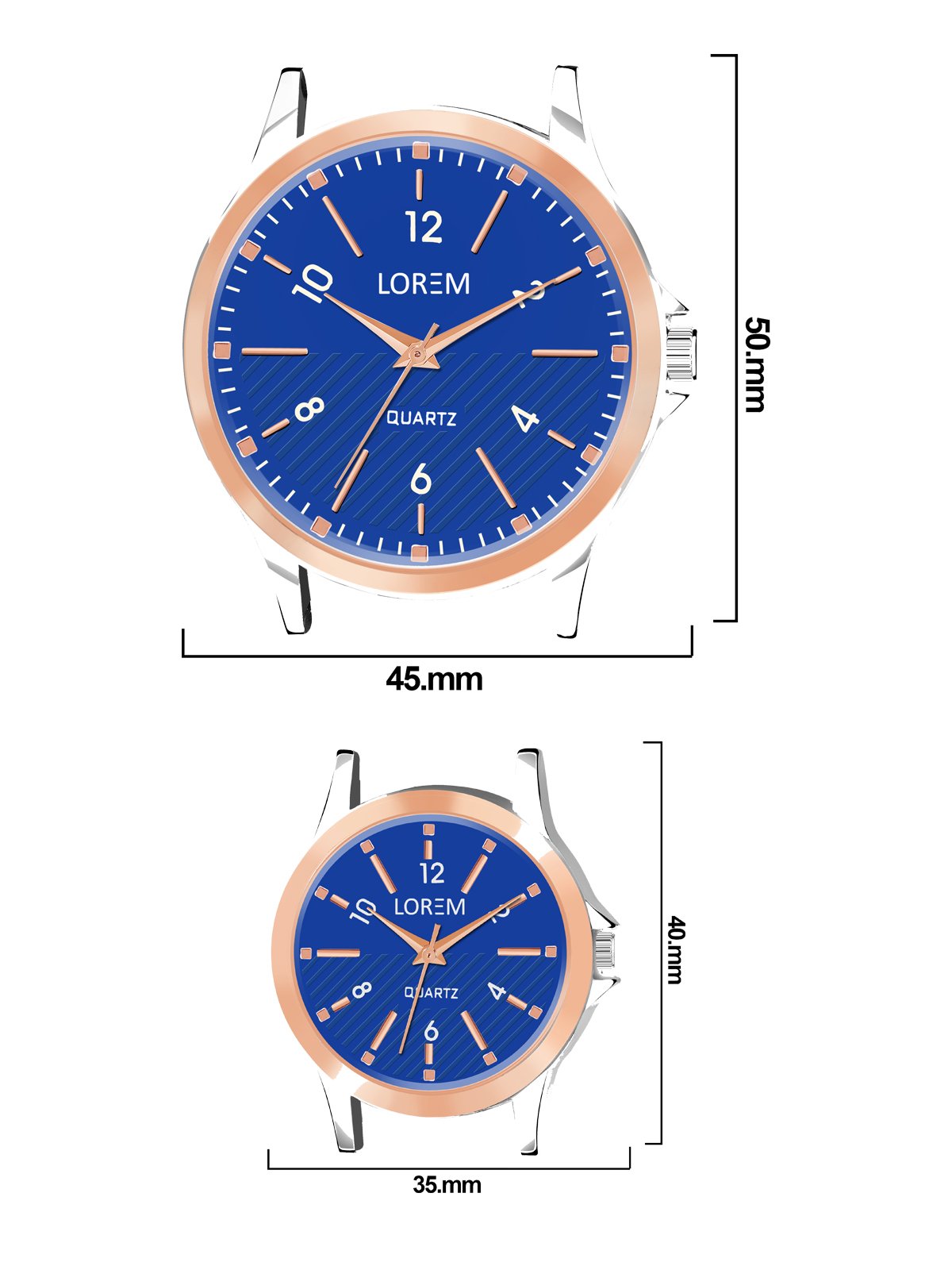 Blue Stylish Dial Analog Watch For  Lovely Couple LR95-LR342