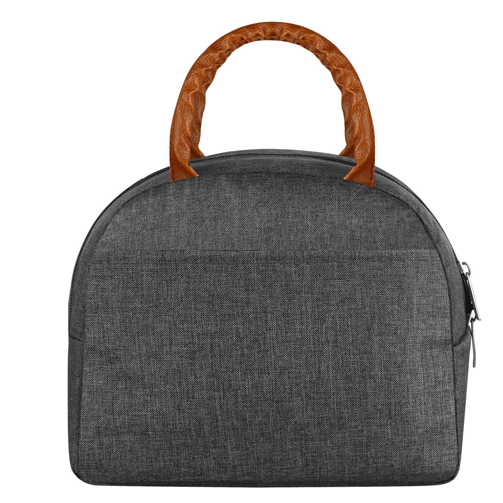 Grey Linen Textured Insulated Tiffin bag/Lunch Bag For Men & Women TB20