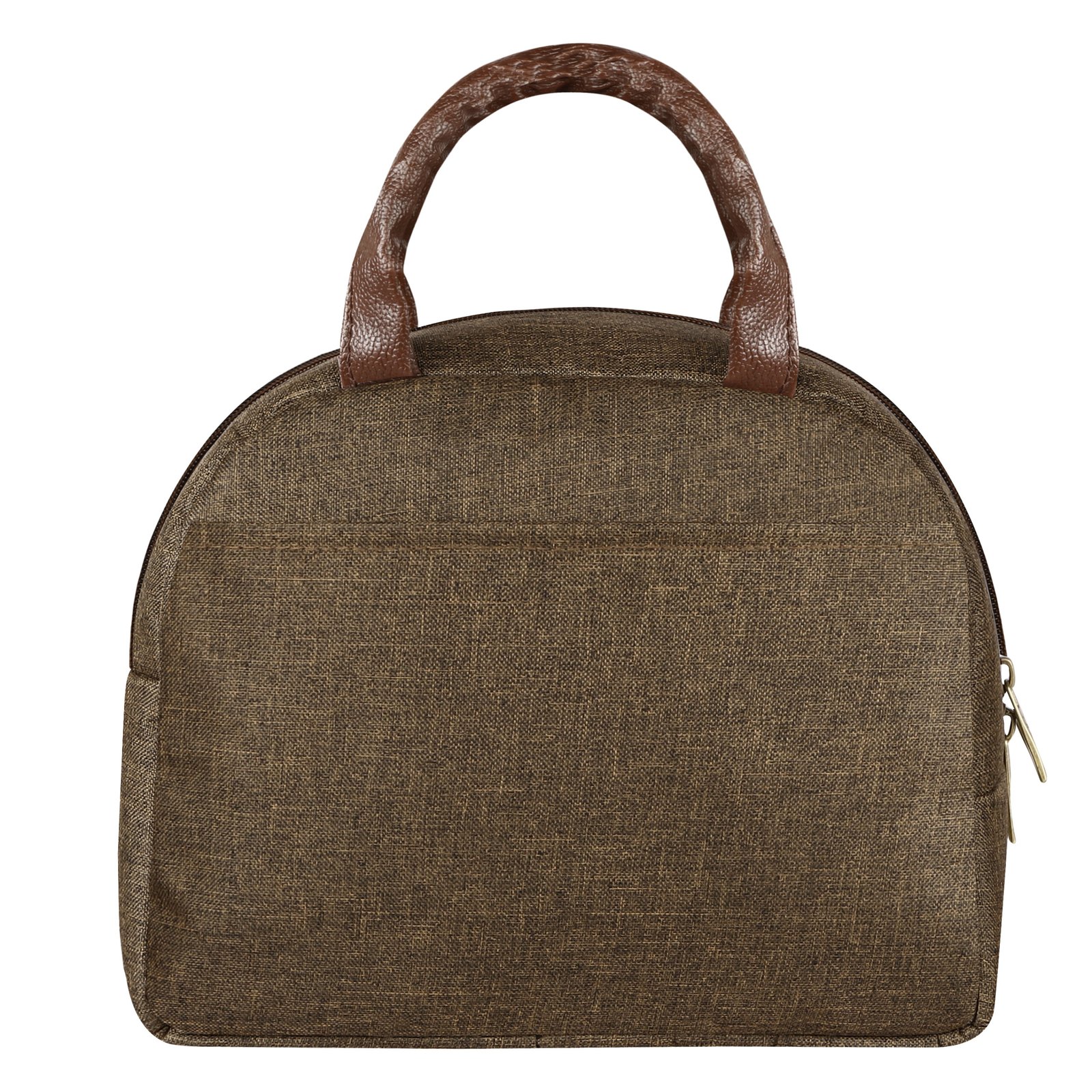Khaki Linen Textured Insulated Tiffin bag/Lunch Bag For Men & Women TB21