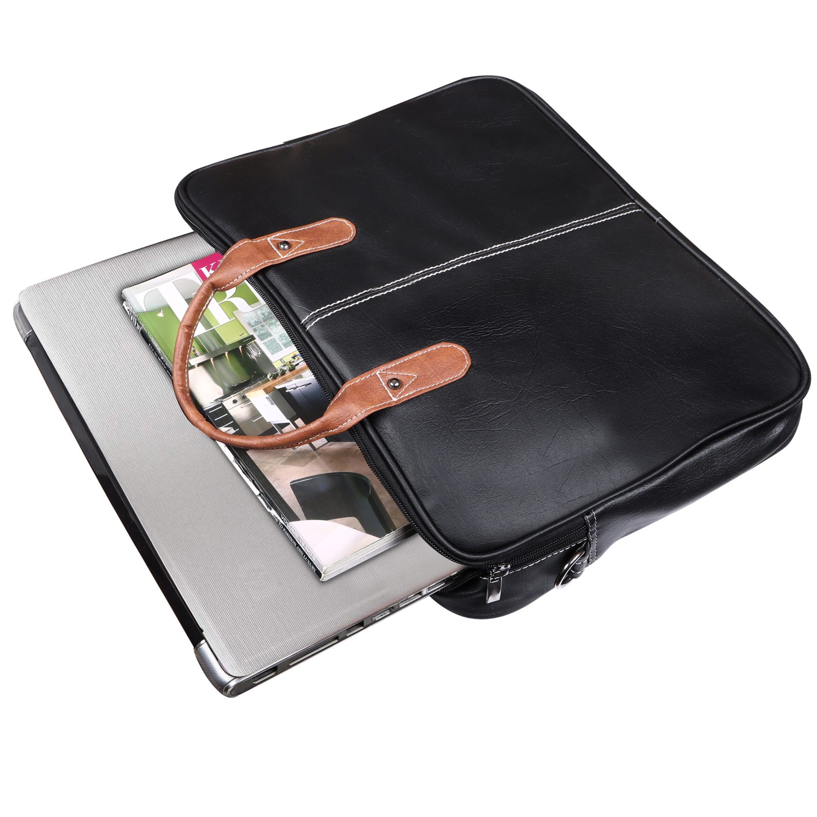 Black Color faux leather 10L Messenger Bag BG71