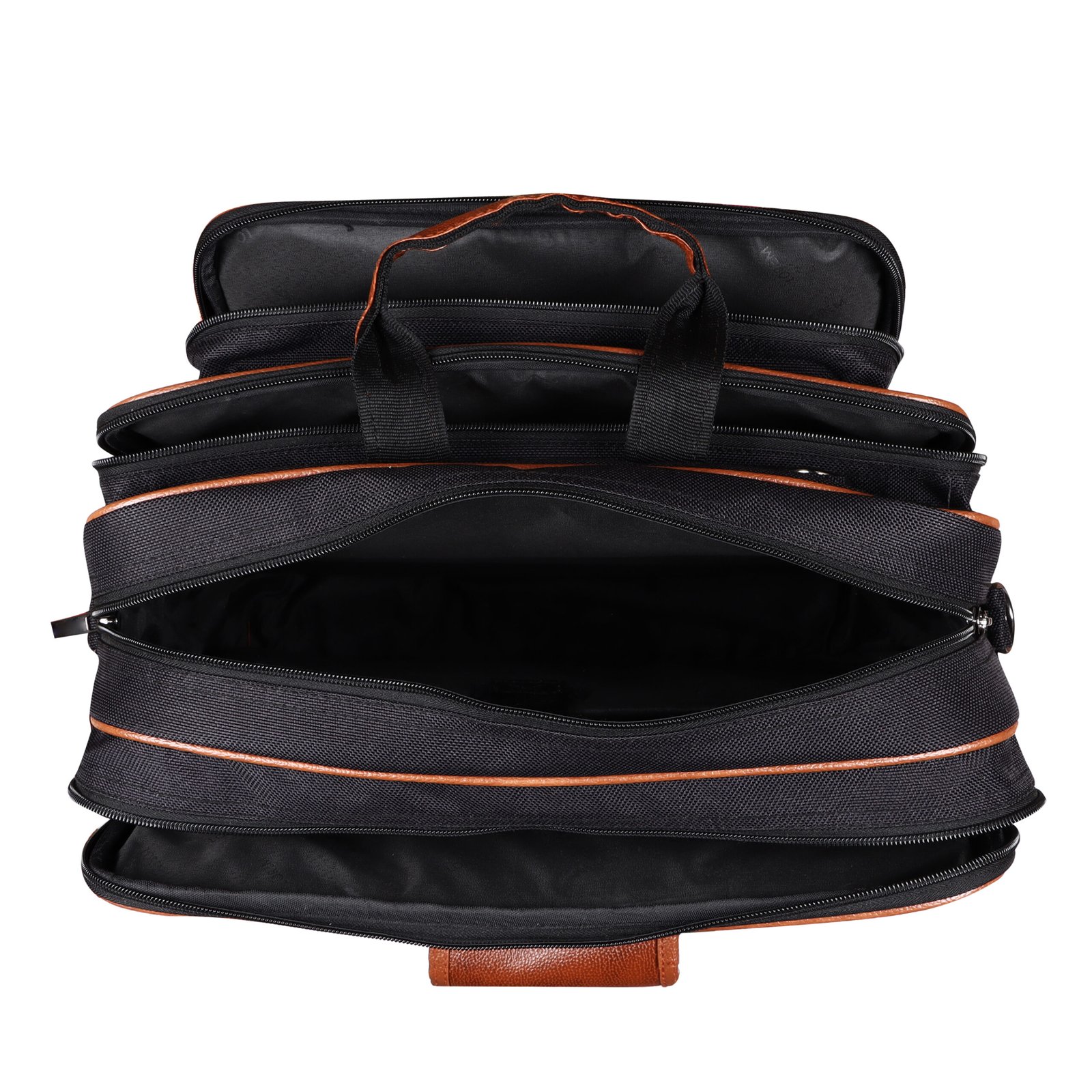 Black & Tan Color PVC Coated Fabric 28L Messenger Bag BG109