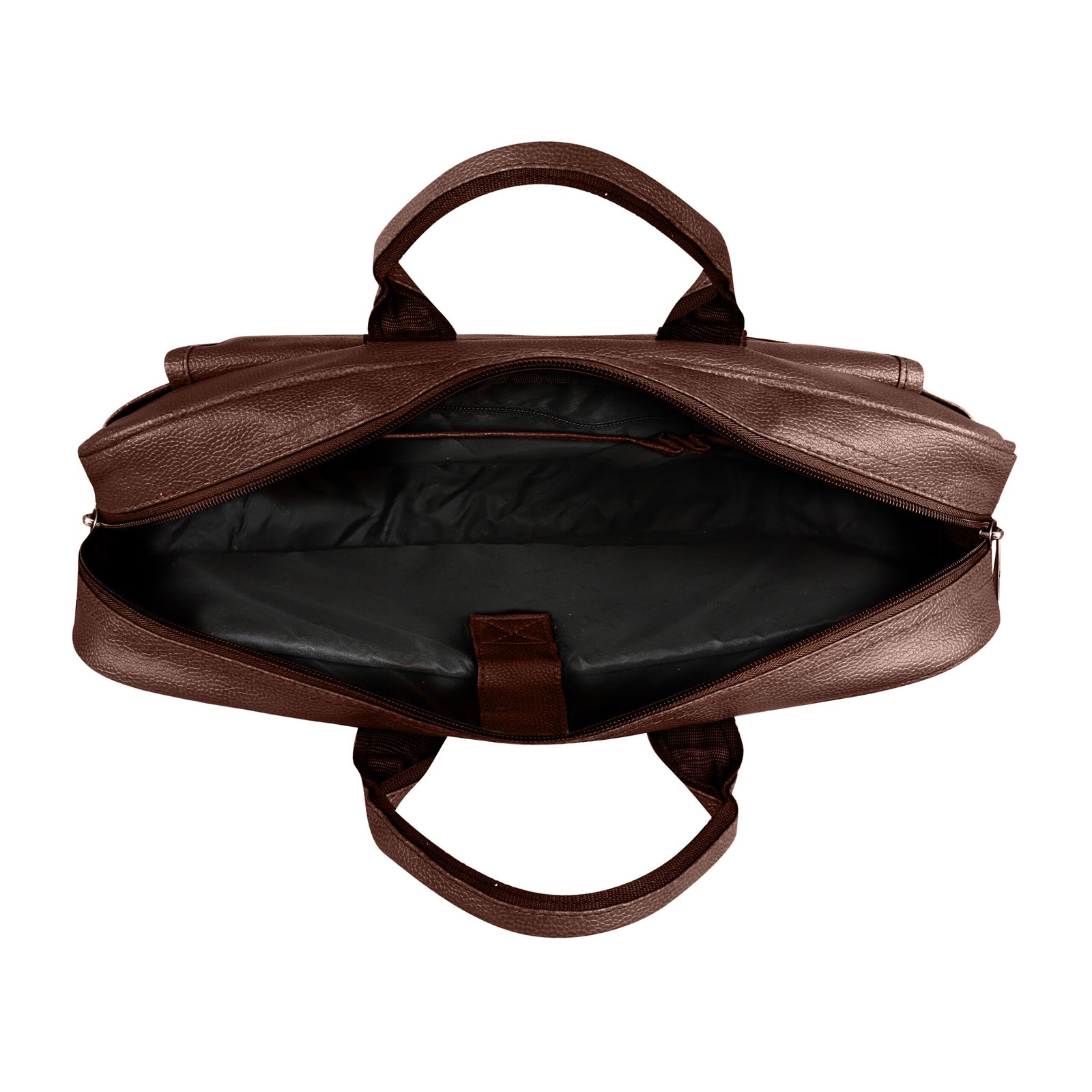 Glossy Brown Color Faux Leather 9.44L Messenger Bag BG113