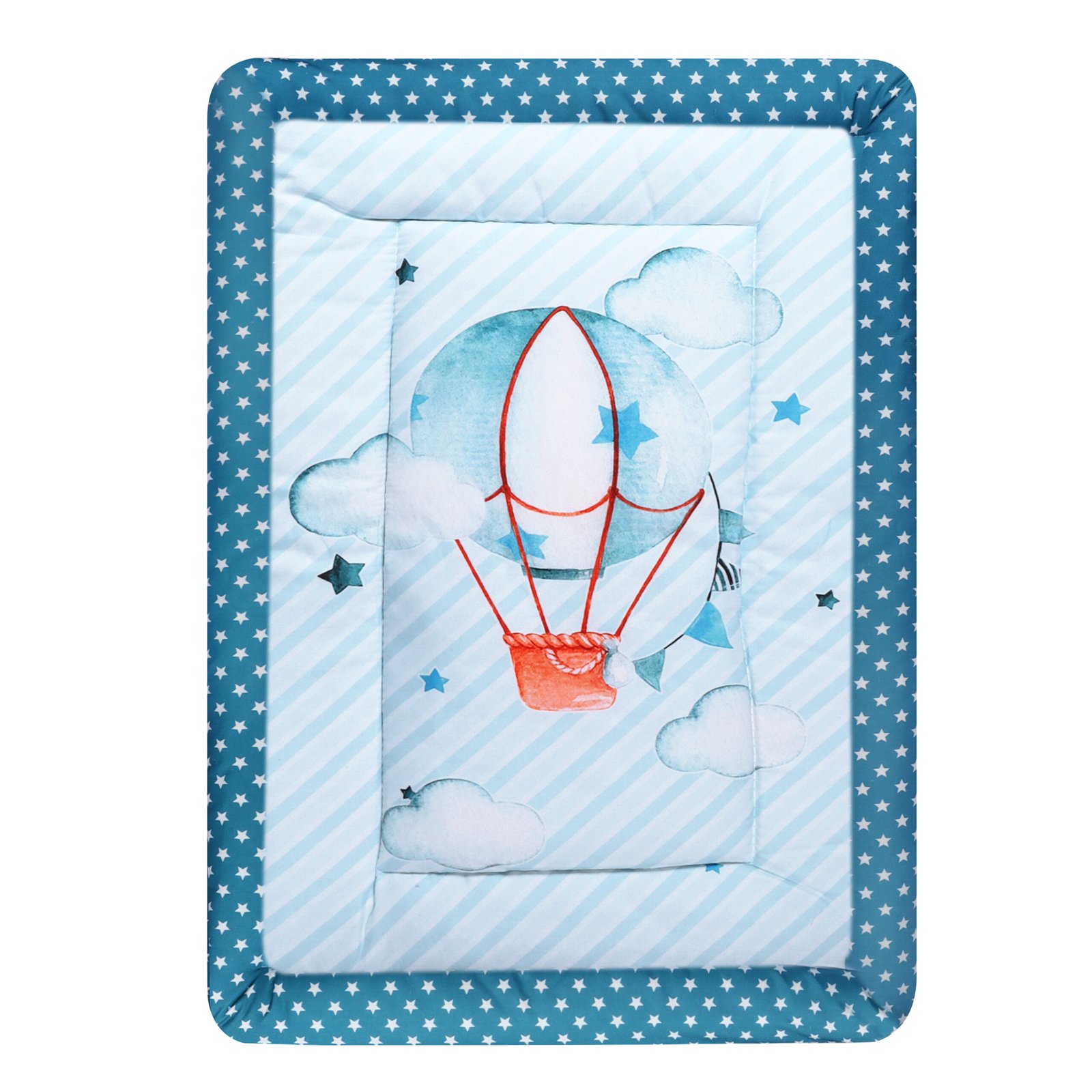 Grey 3 Pillows & Rectangle shape Balloons Theme Cotton Baby Bed BB110