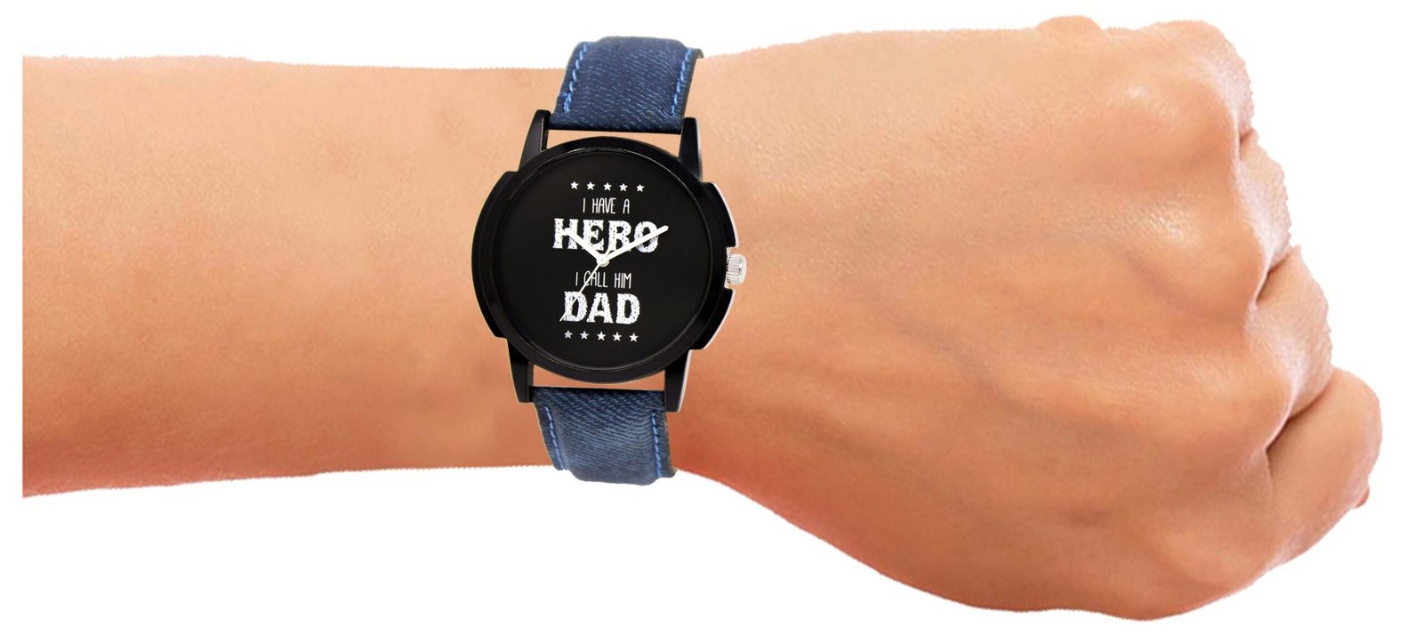 Black Hero Dad Analog Watch For Men LR07