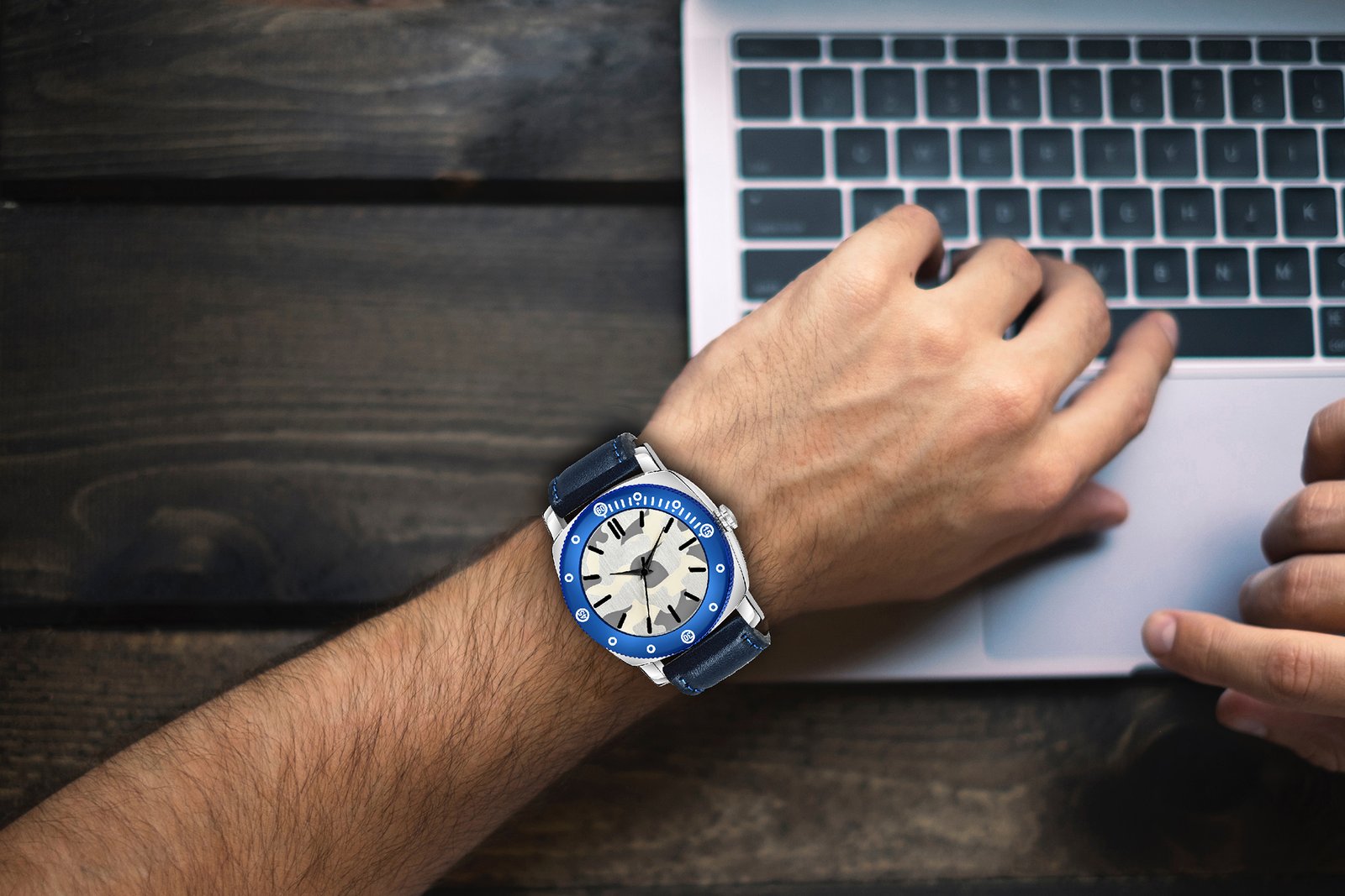 Blue Army Analog Watch For Men LR54