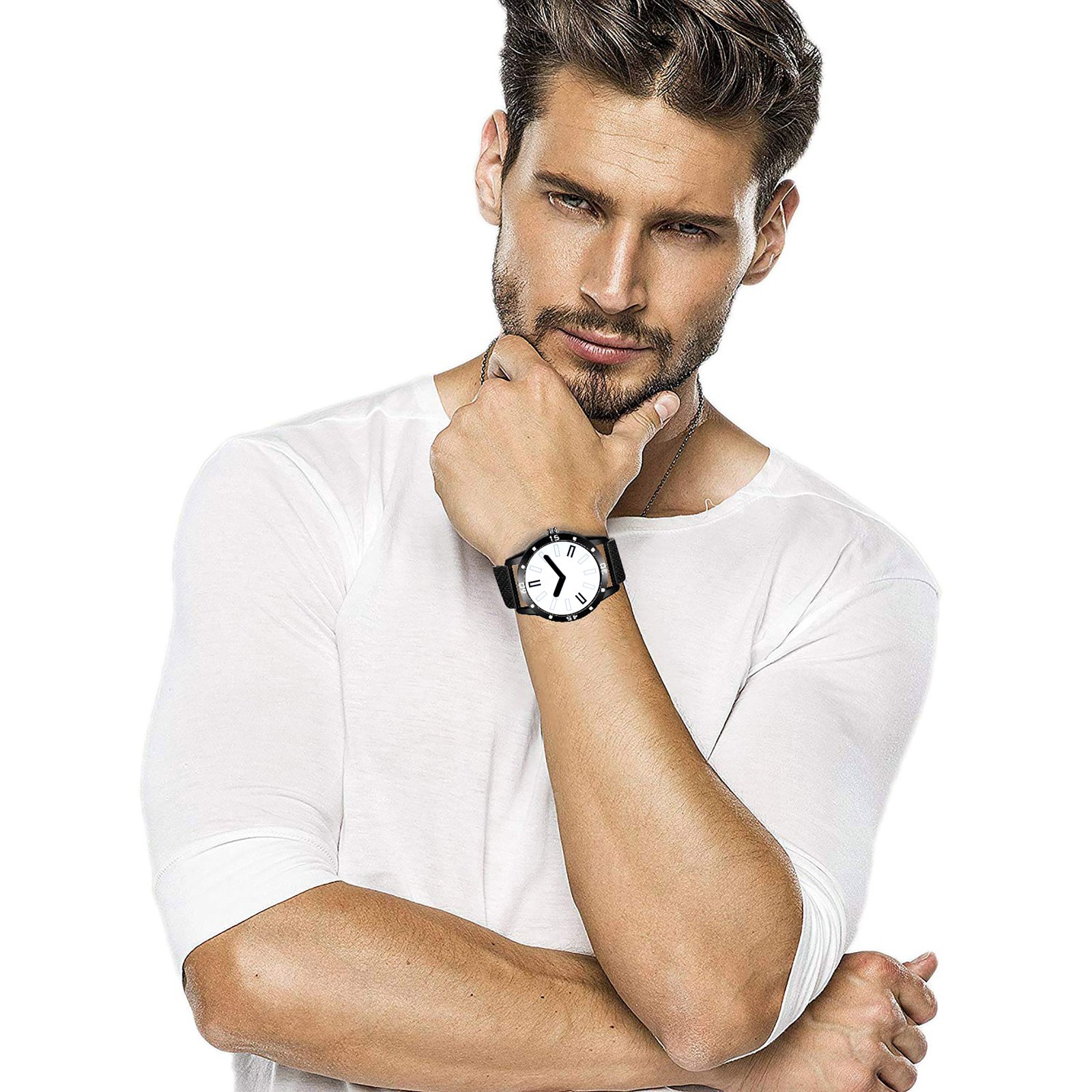 White Professional Look Analog Watch For Men LR57