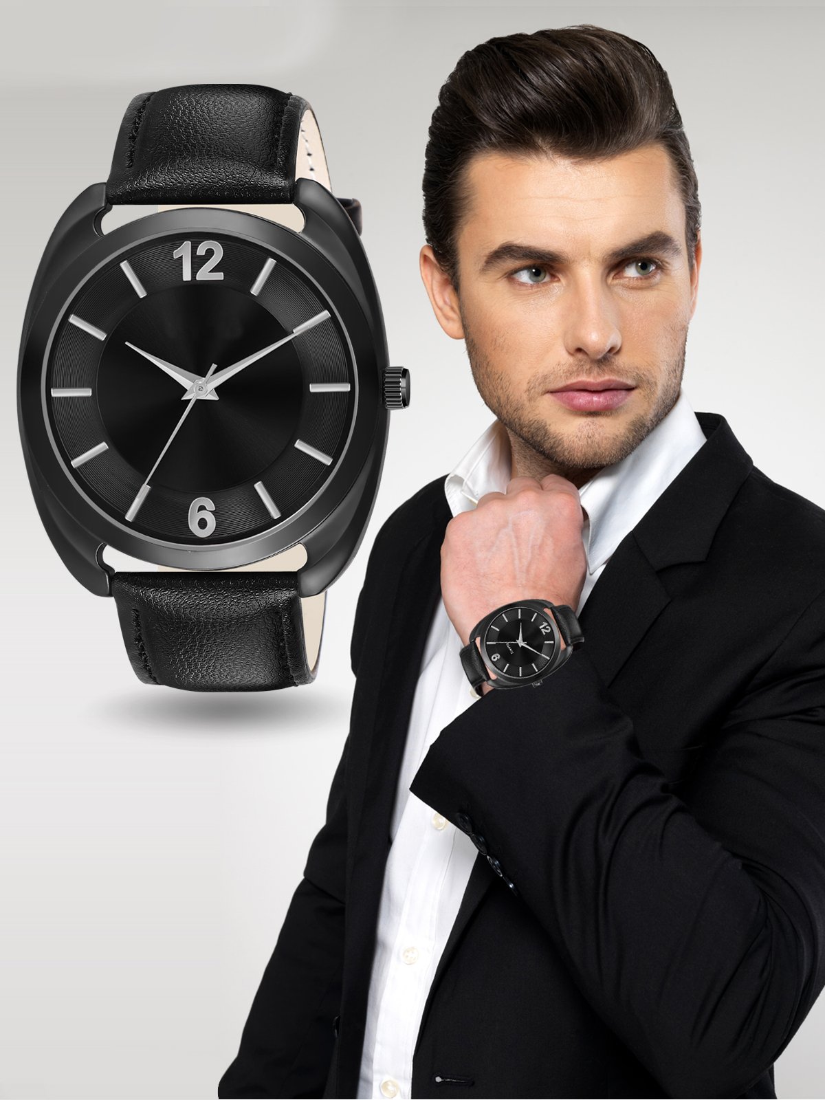 Black Fancy Casual Watch For Men LR76