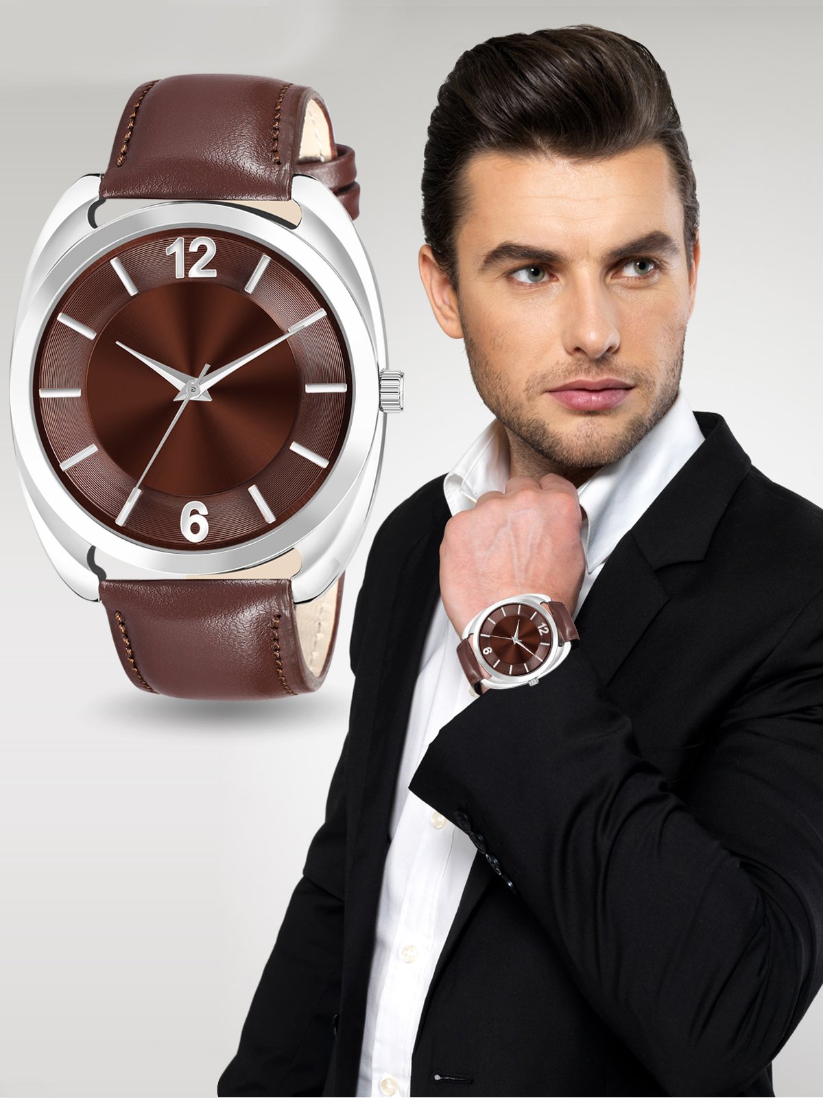 Brown Fancy Casual Watch For Men LR79