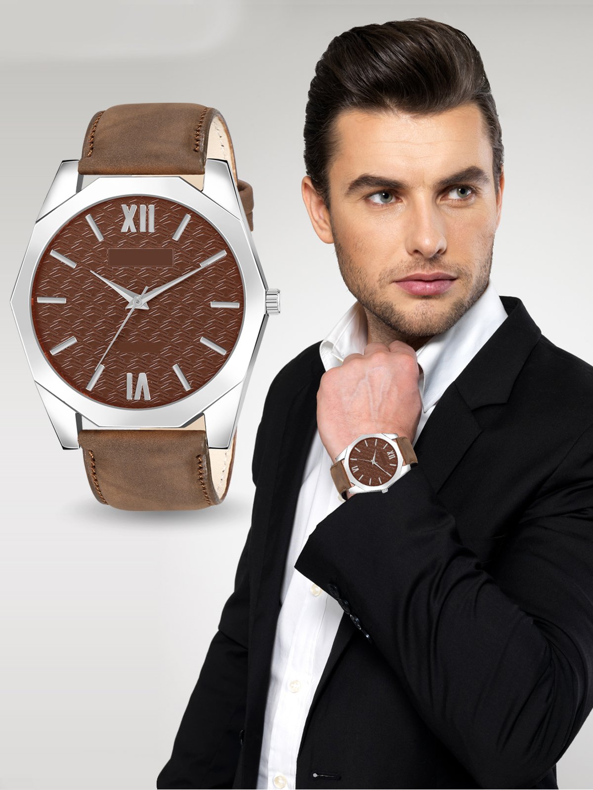 Brown Fancy Casual Watch For Men LR85