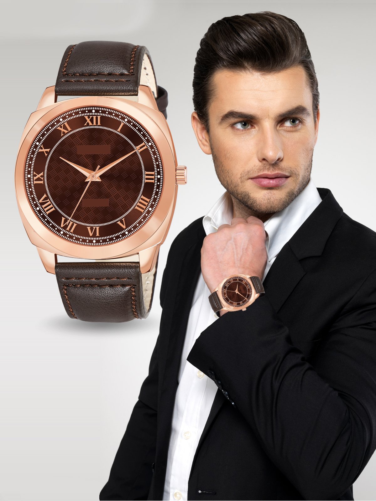 Brown Fancy Casual Watch For Men LR89