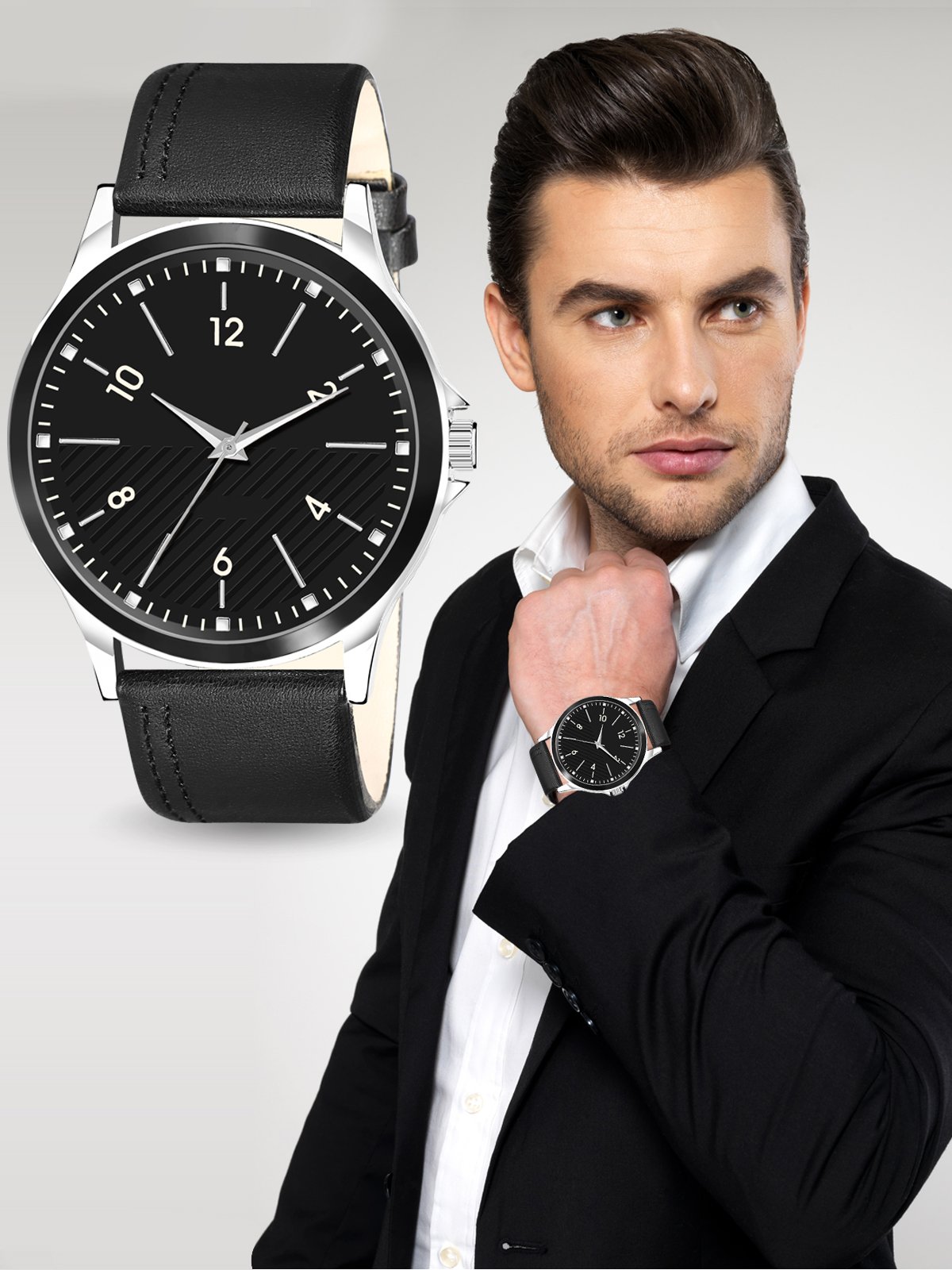 Black Fancy Casual Watch For Men LR93
