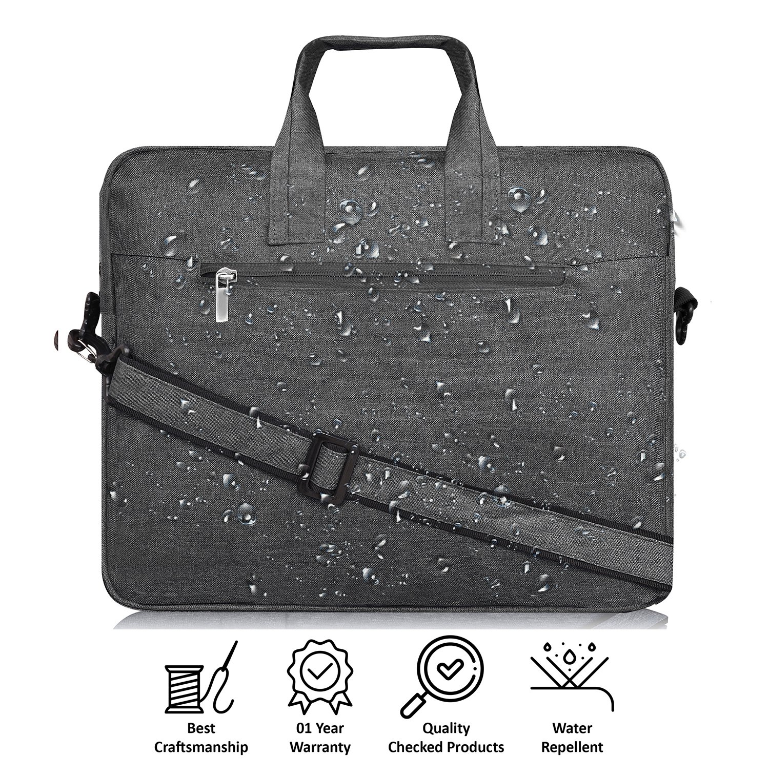 Grey Color Linen 10L Messenger Bag BG30