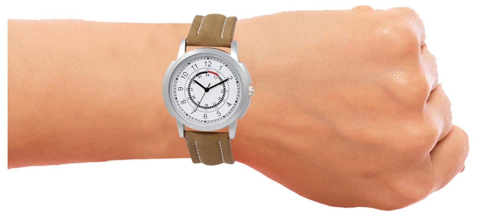 White Numbers Analog Watch For Men LR17