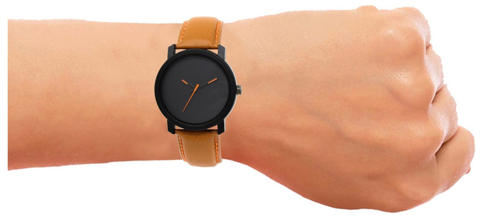 Black Plain Analog Watch For Men LR20