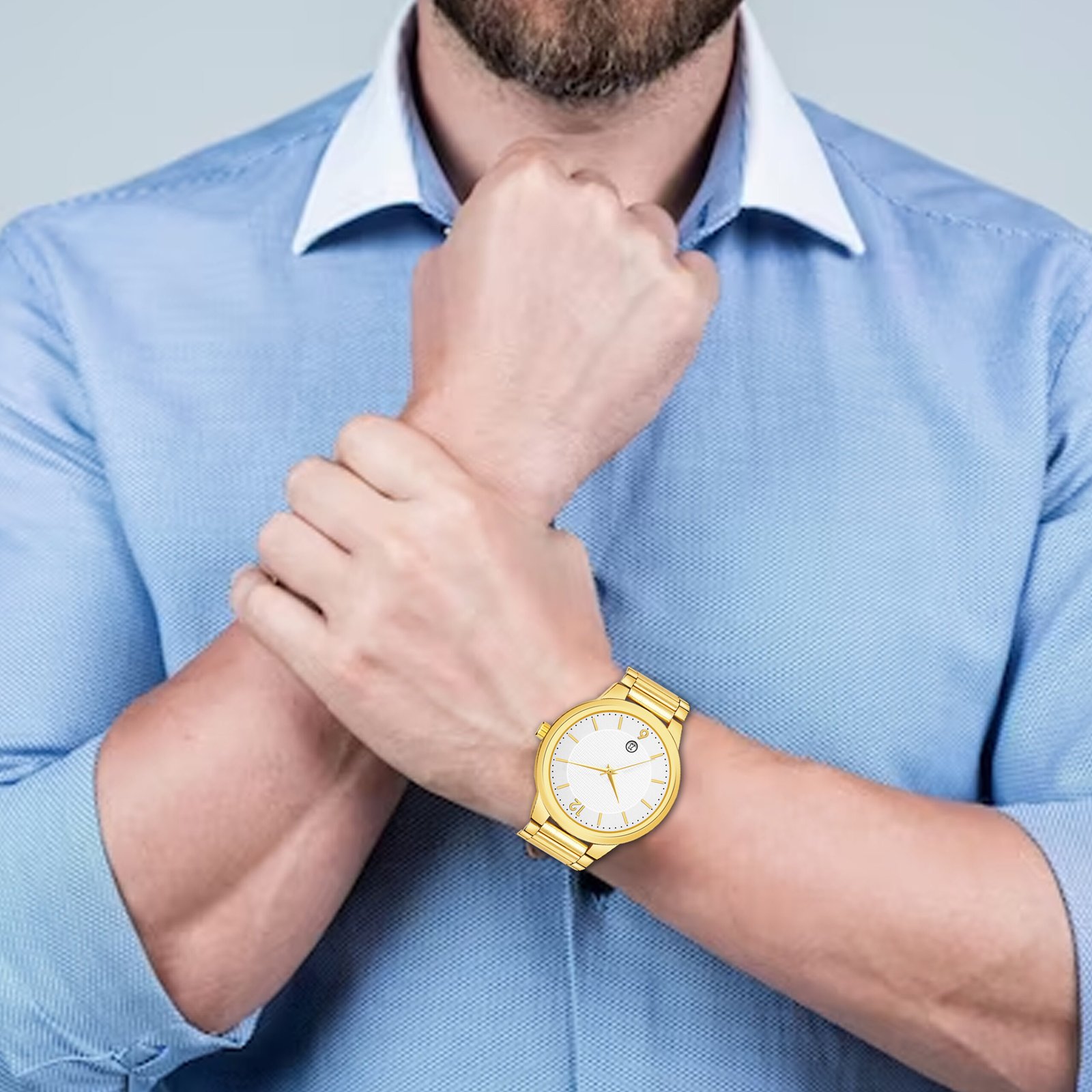 Black Date Function Casual Watch For Men LR135