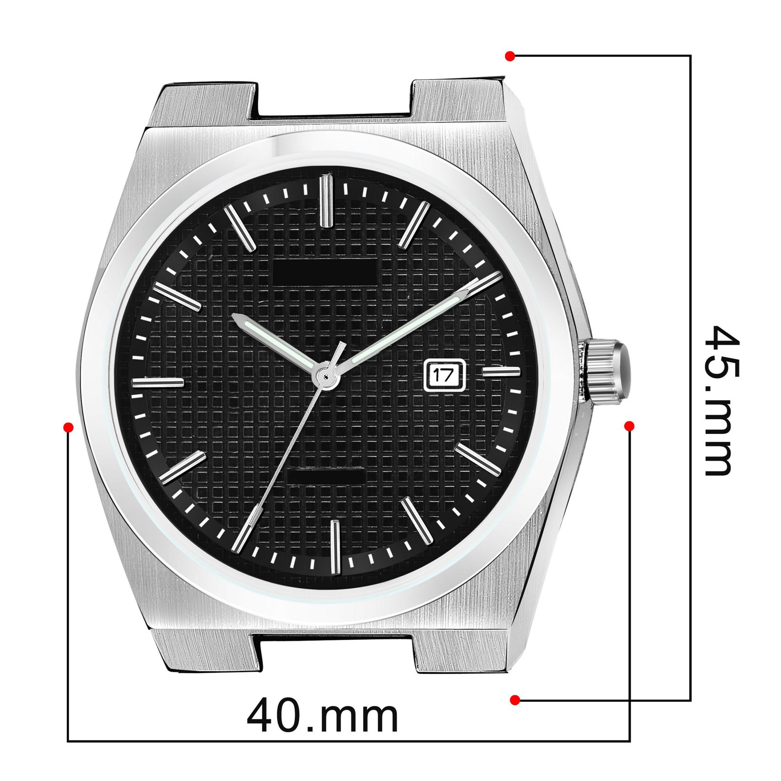Black Dial Date Function Analog Watch For Men LR158