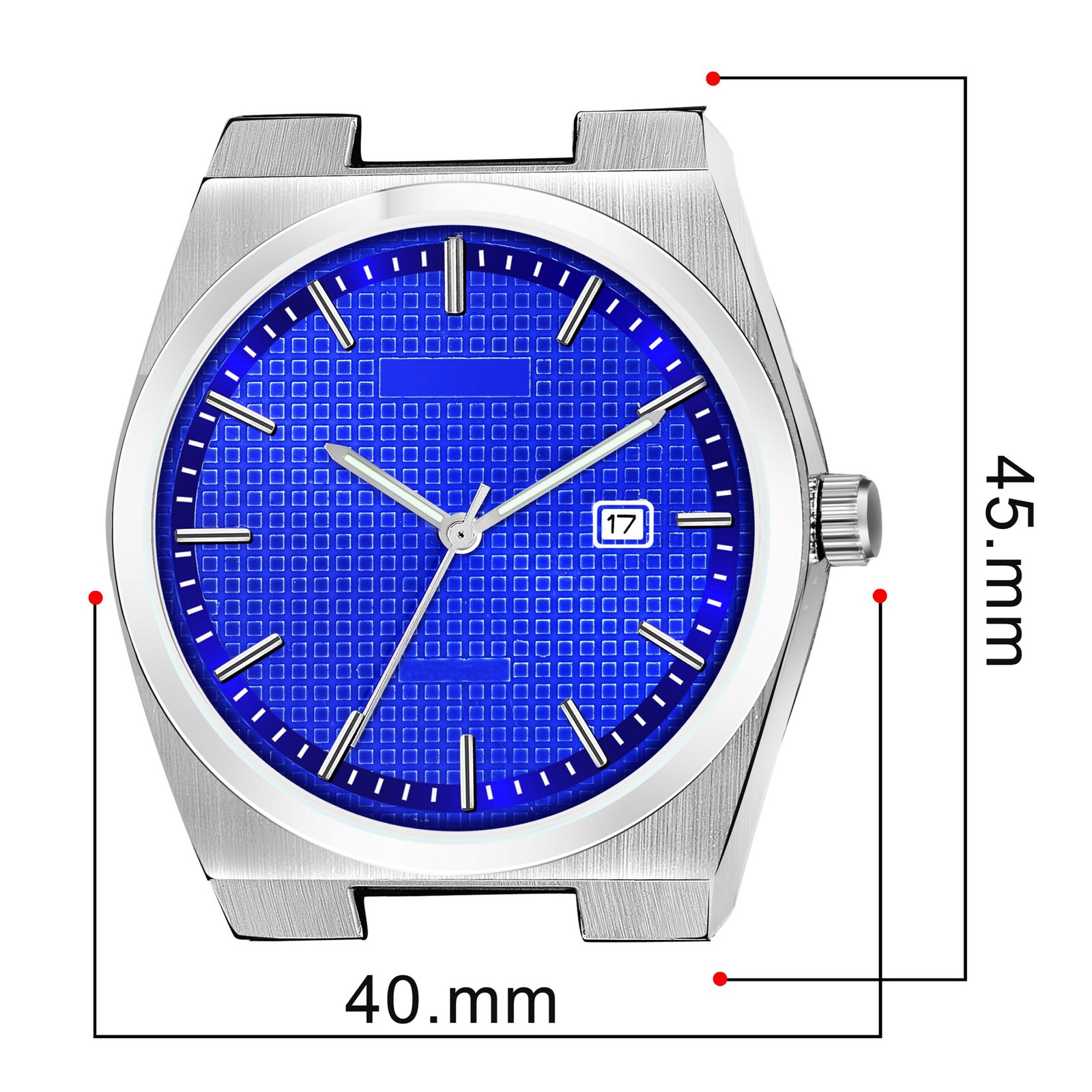 Blue Dial Date Function Analog Watch For Men LR159