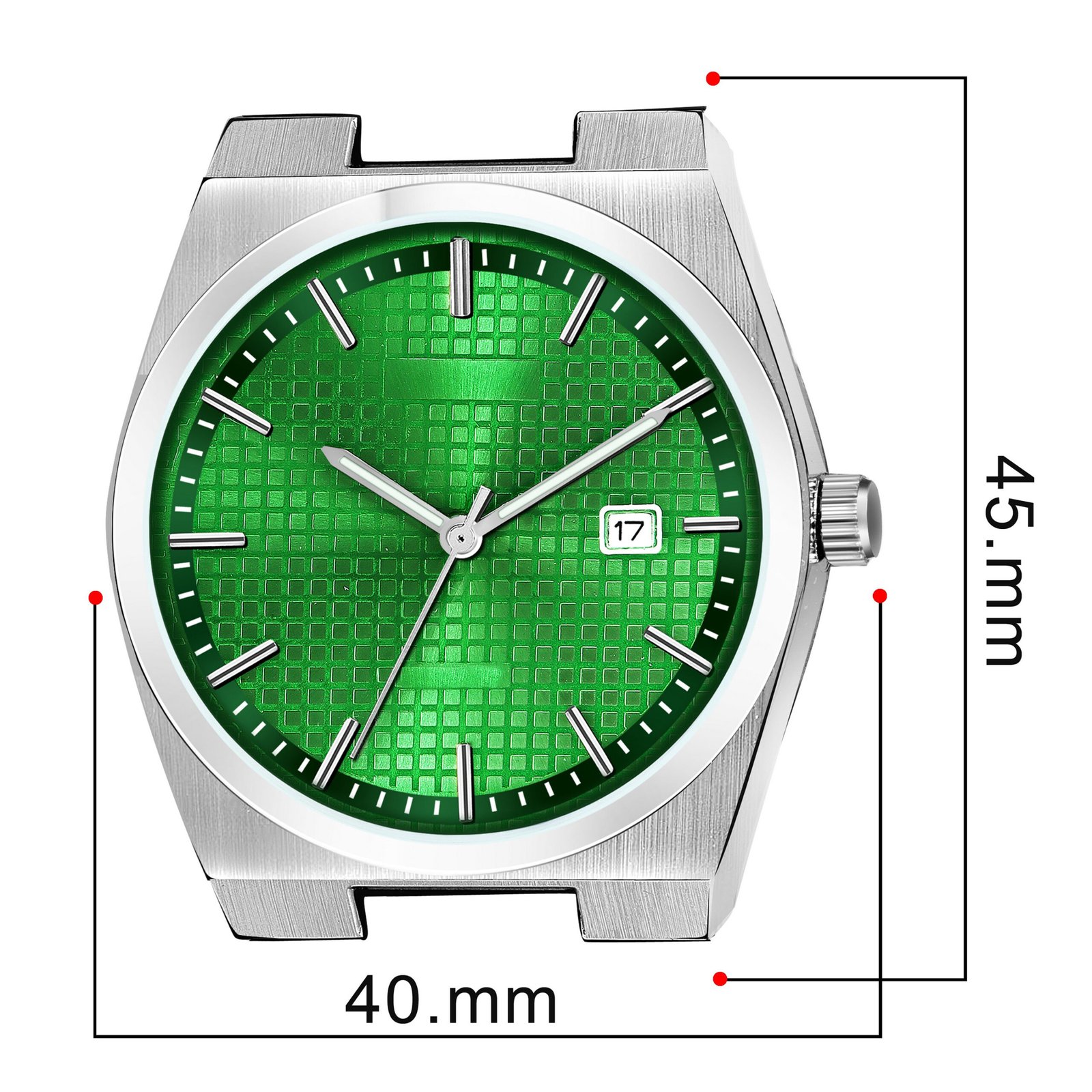 Green Dial Date Function Analog Watch For Men LR160