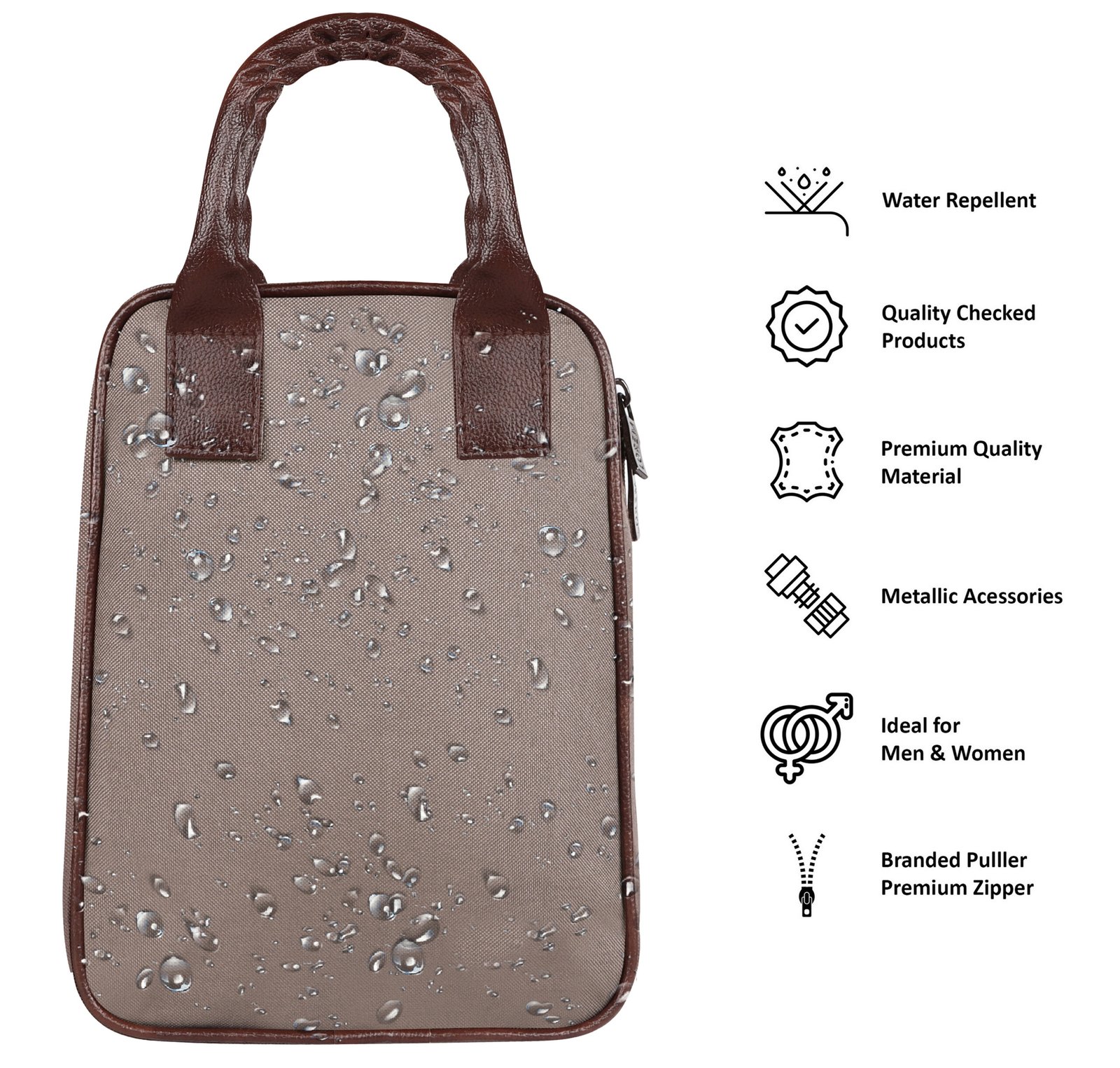 Mink Grey PVC Coated Matty Insulated Tiffin Bag TB06