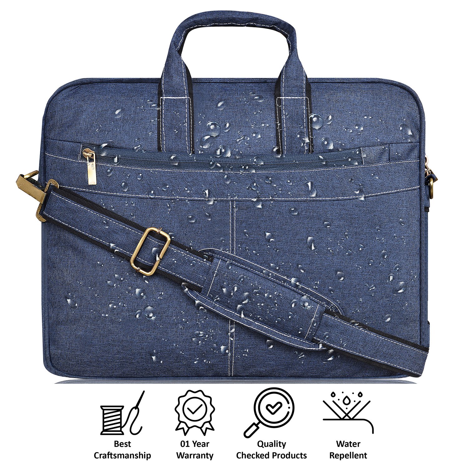 Blue Color Linen 10L Messenger Bag BG38