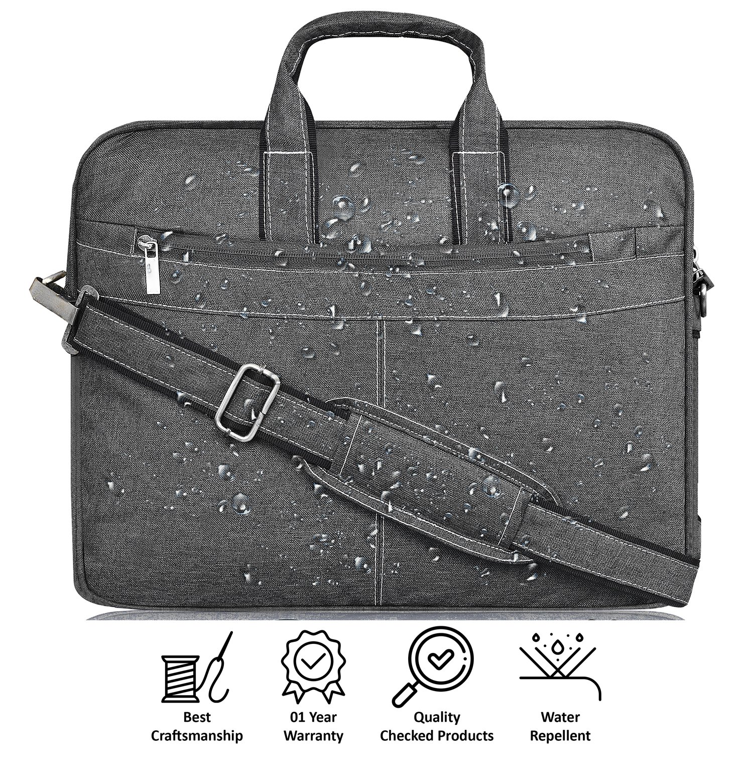 Grey Color Linen 10L Messenger Bag BG39