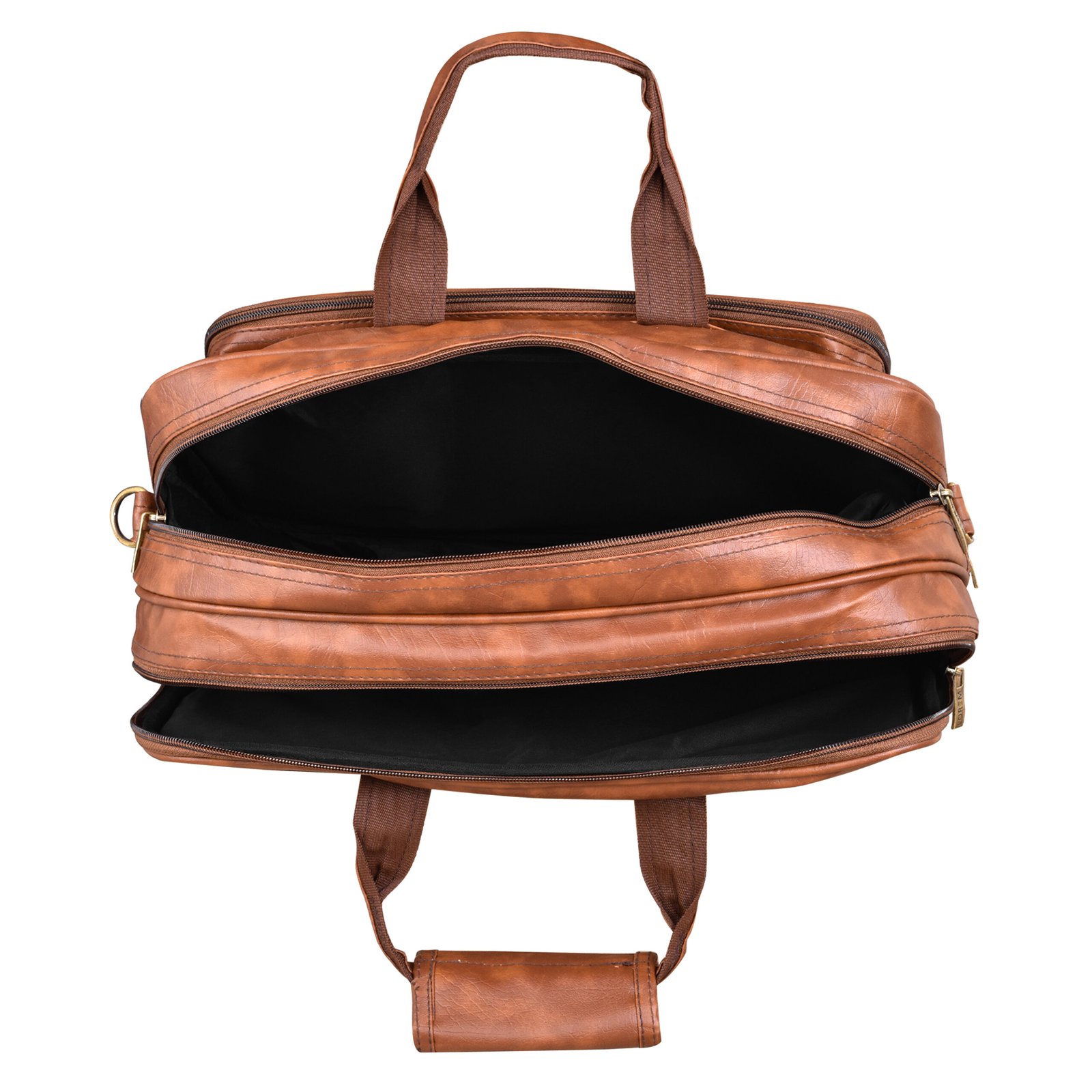 Tan Color Faux Leather 28L Messenger Bag BG59