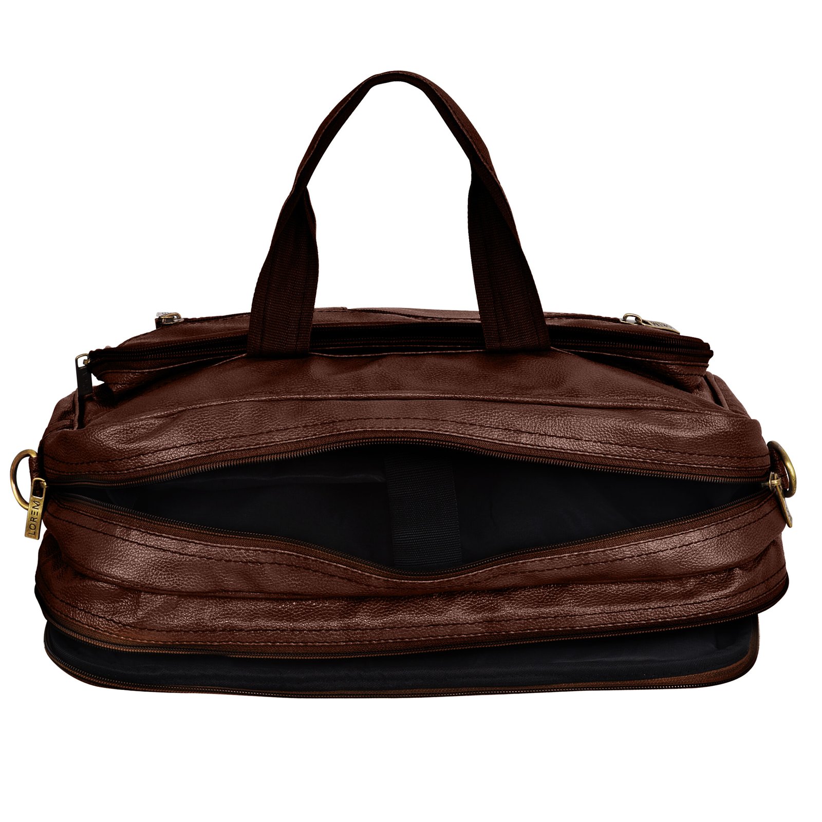 Brown Color Faux Leather 28L Messenger Bag BG61