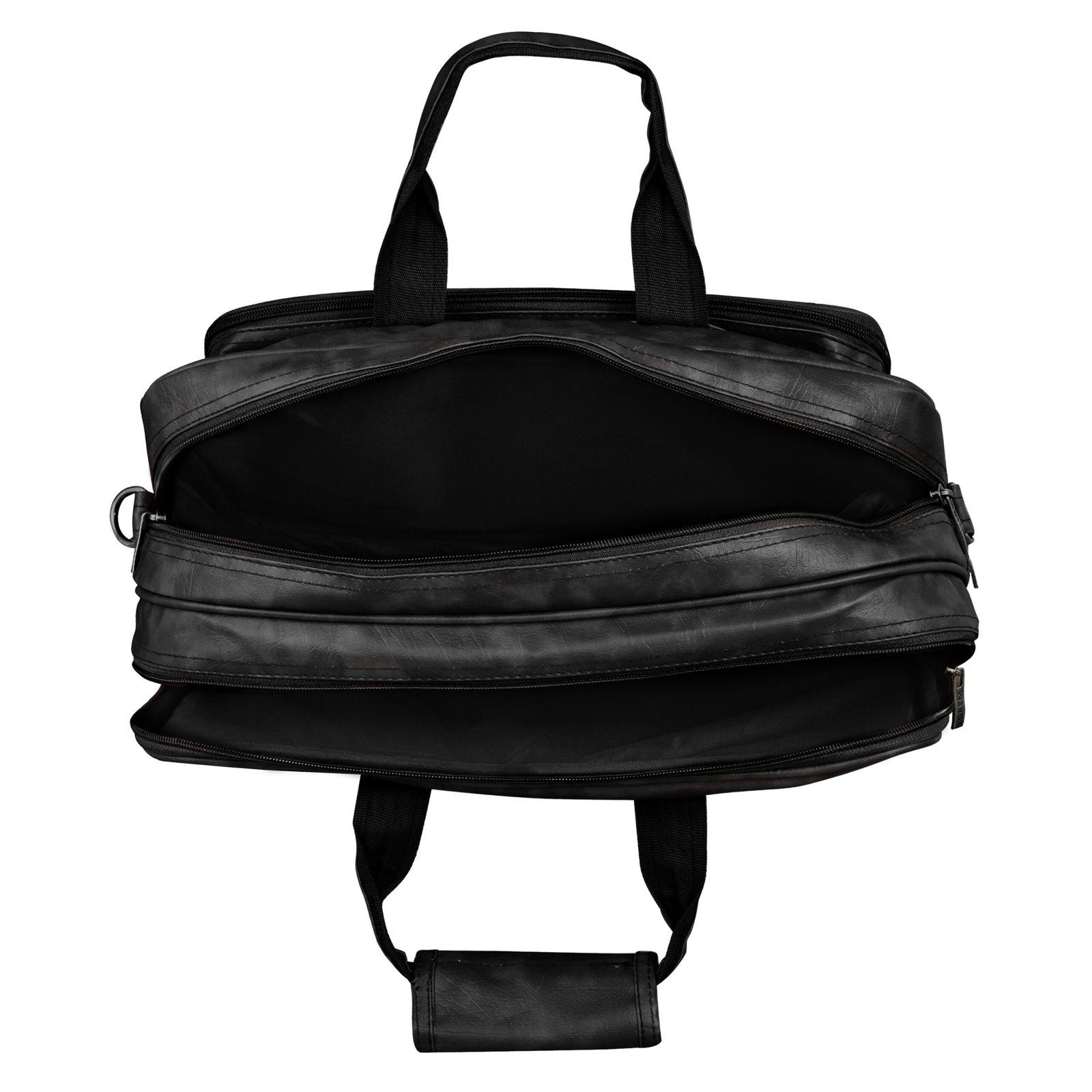 Black Color Faux Leather 28L Messenger Bag BG62